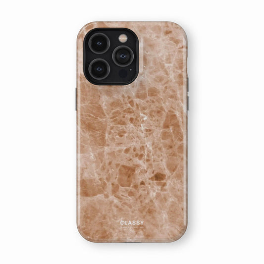 Brown Marble Tough Case - Classy Cases - Phone Case - iPhone 15 - Glossy - 