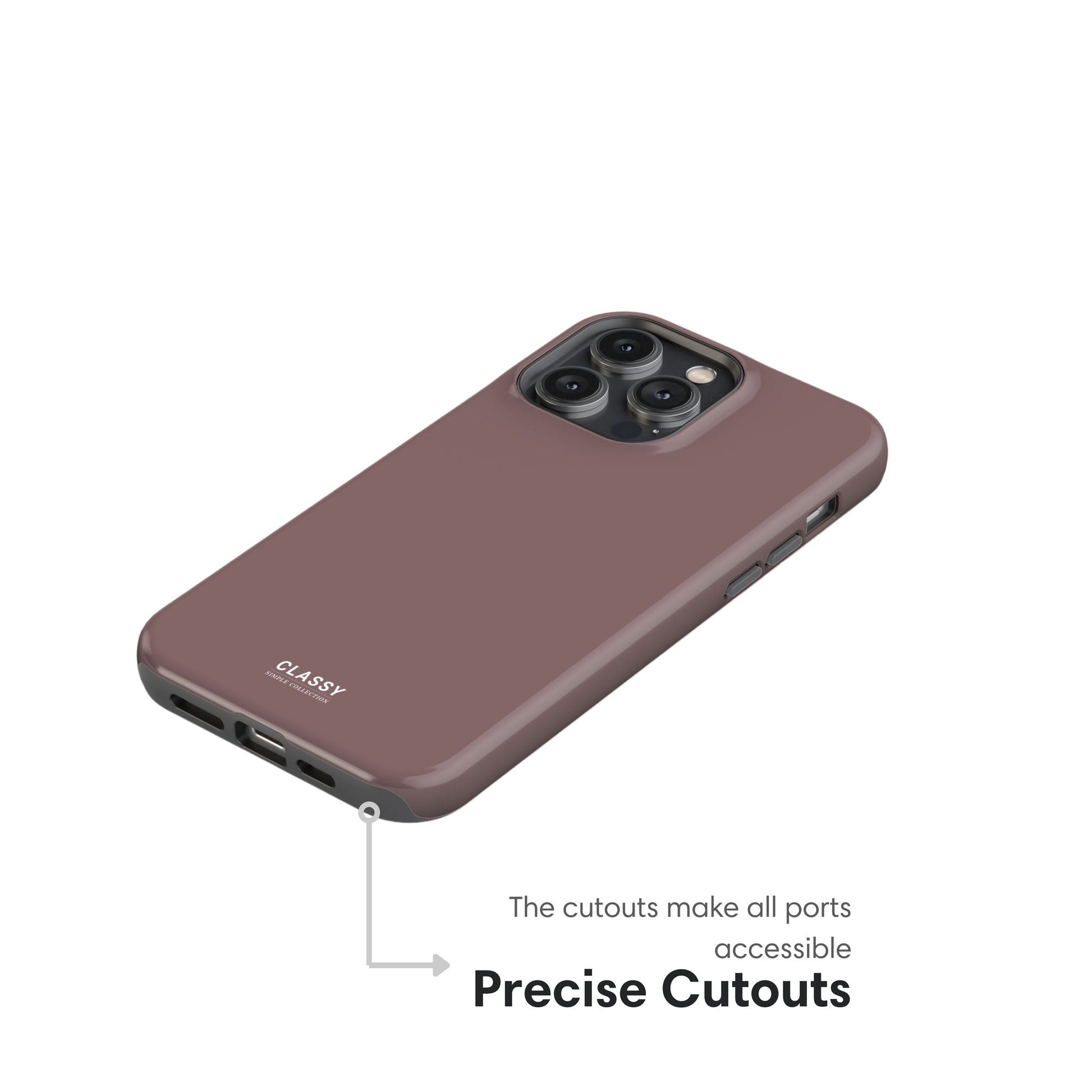Brown Tough Case - Classy Cases - Phone Case - iPhone 17 - Glossy - 
