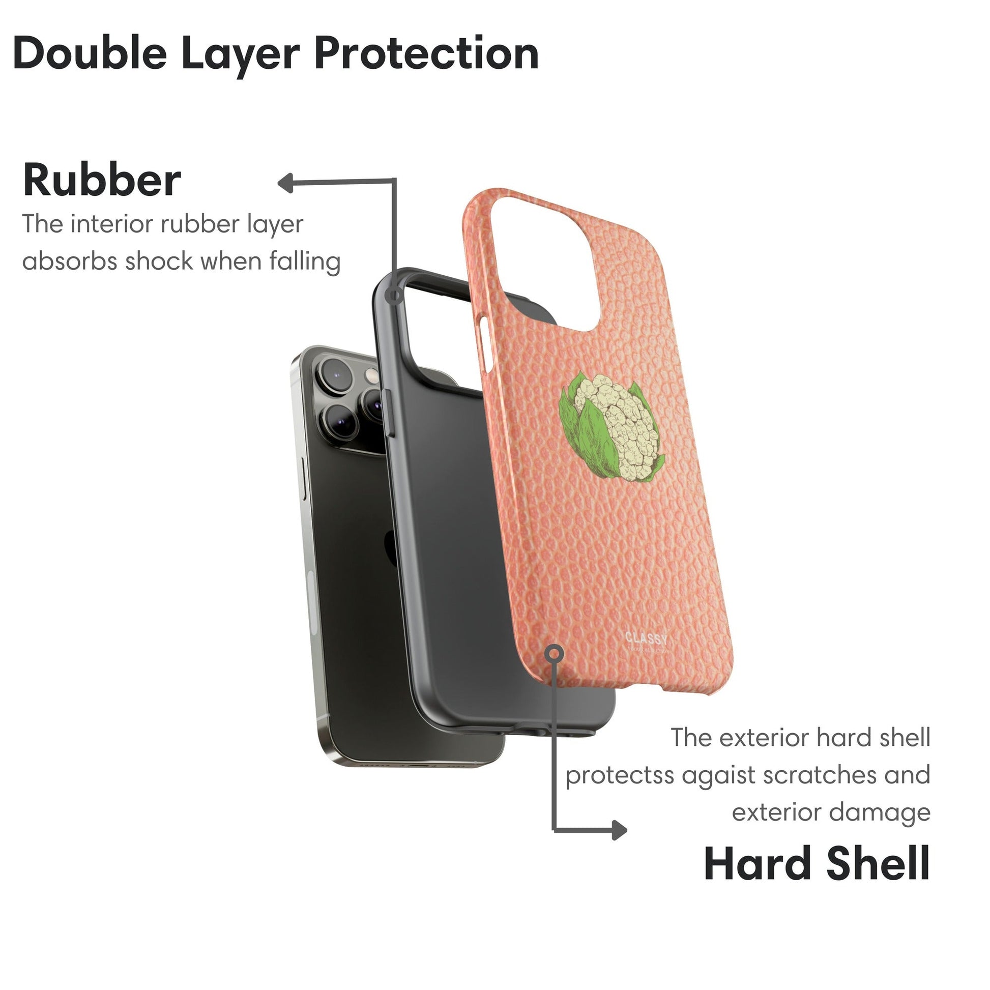 Cauliflower Tough Case - Classy Cases - Phone Case - iPhone 17 - Glossy - 