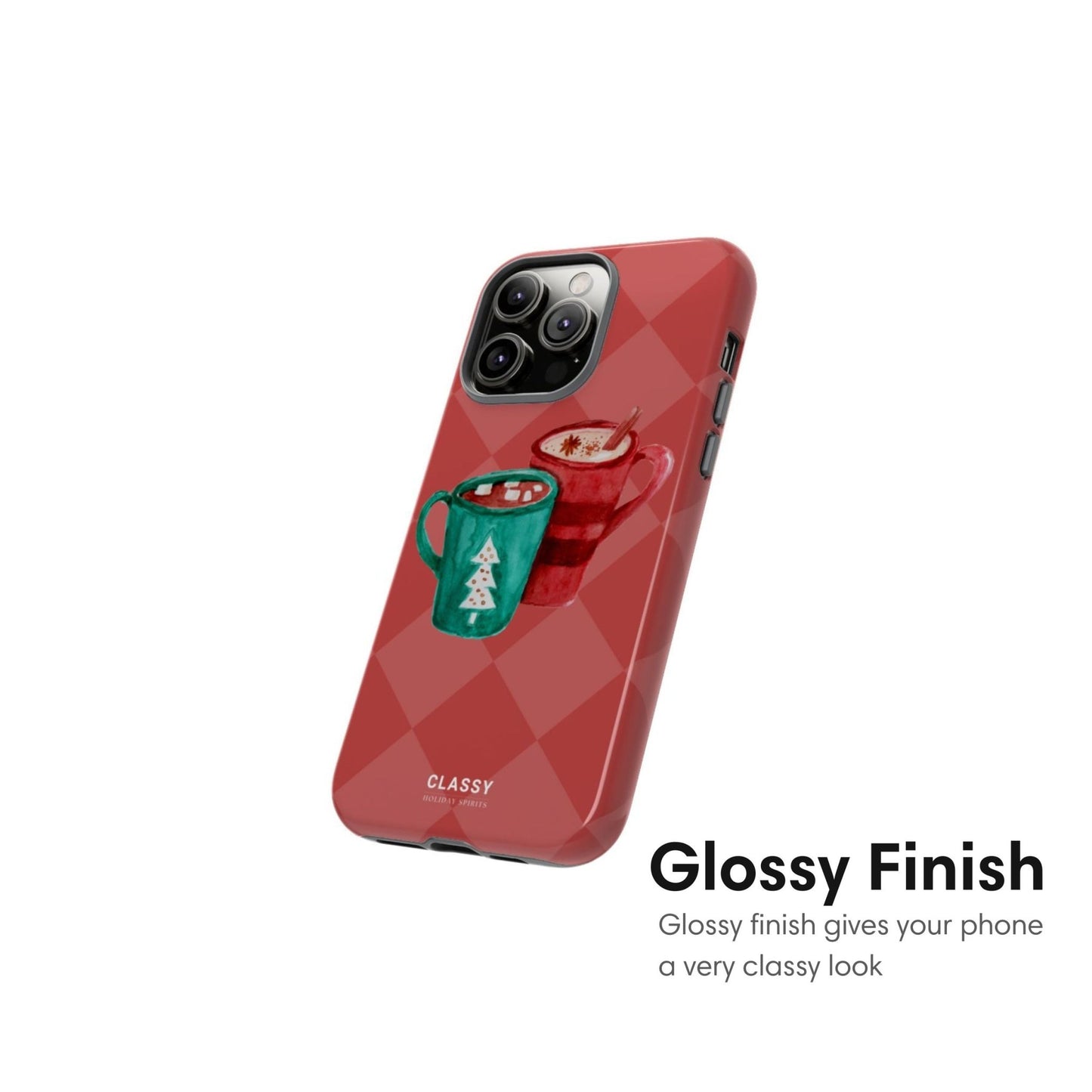 Christmas Tough Case with Mugs - Classy Cases - Phone Case - iPhone 17 - Glossy - 