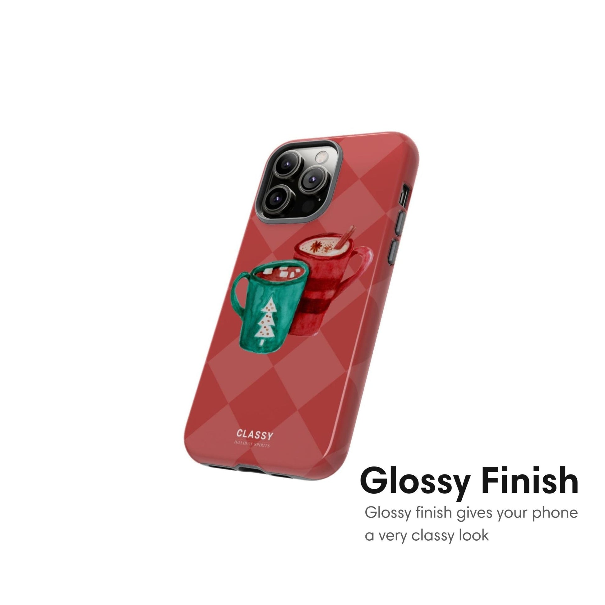 Christmas Tough Case with Mugs - Classy Cases - Phone Case - iPhone 17 - Glossy - 