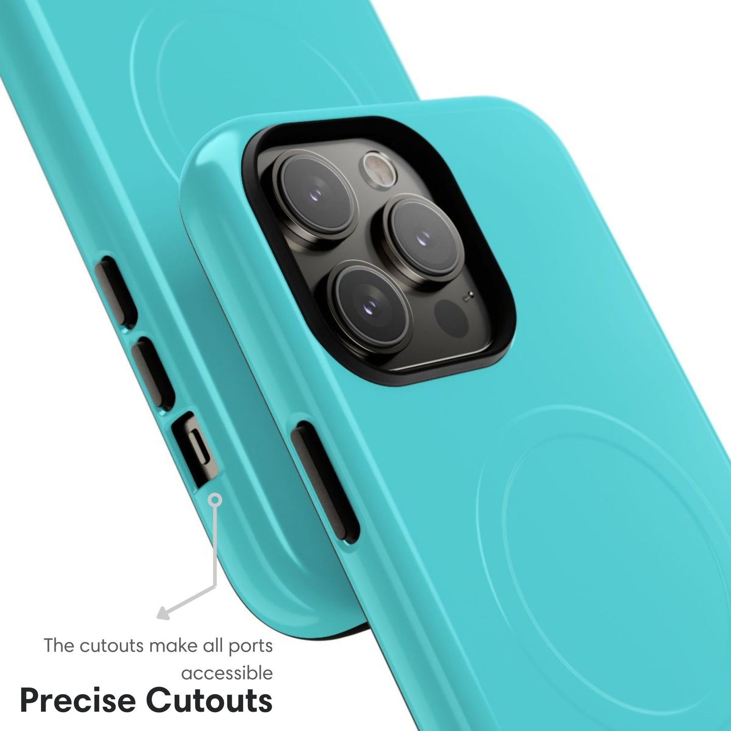 Cian Blue MagSafe Tough Case - Classy Cases - Phone Case - iPhone 17 - Glossy - 