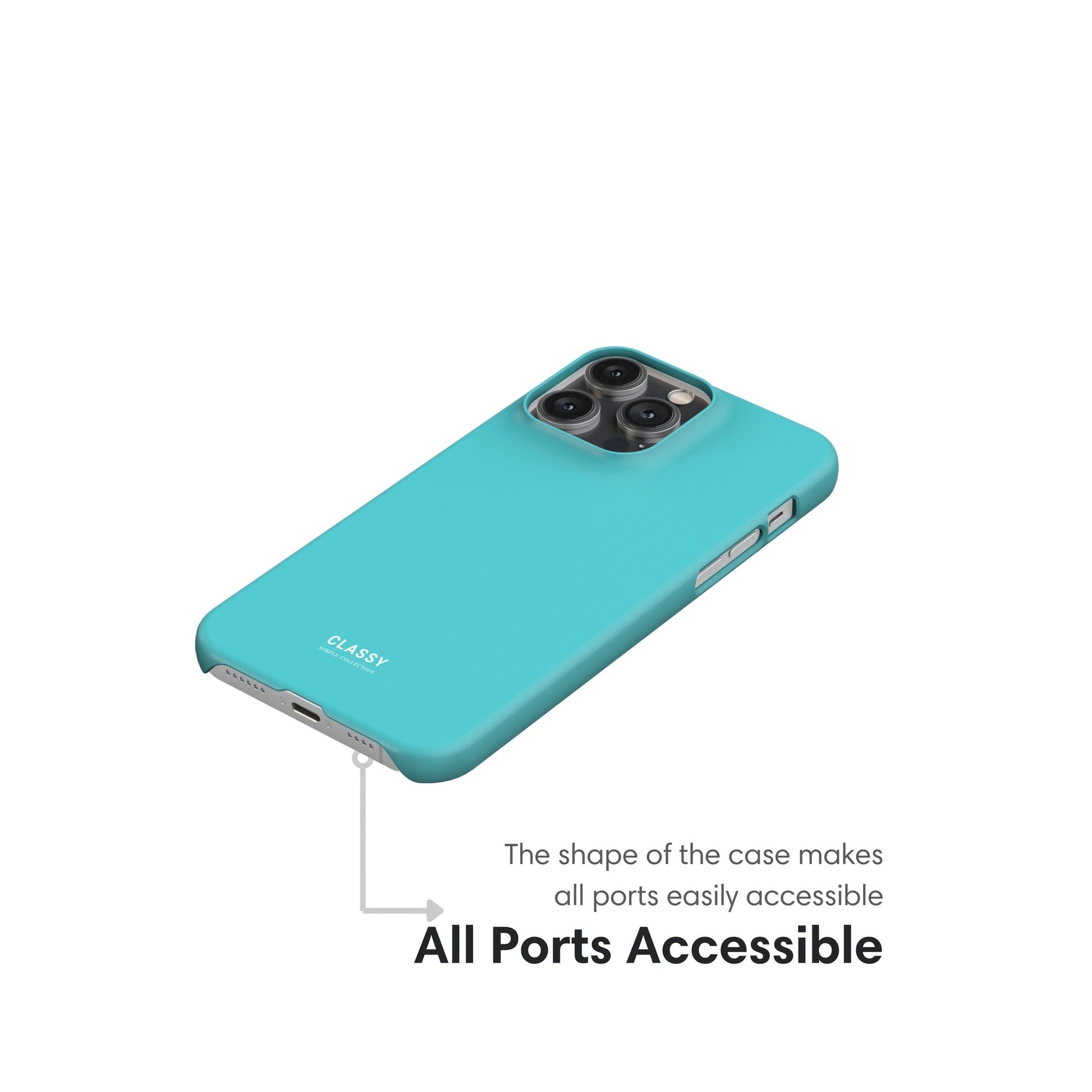 Cian Blue Snap Case - Classy Cases - Phone Case - iPhone 17 - Glossy - 