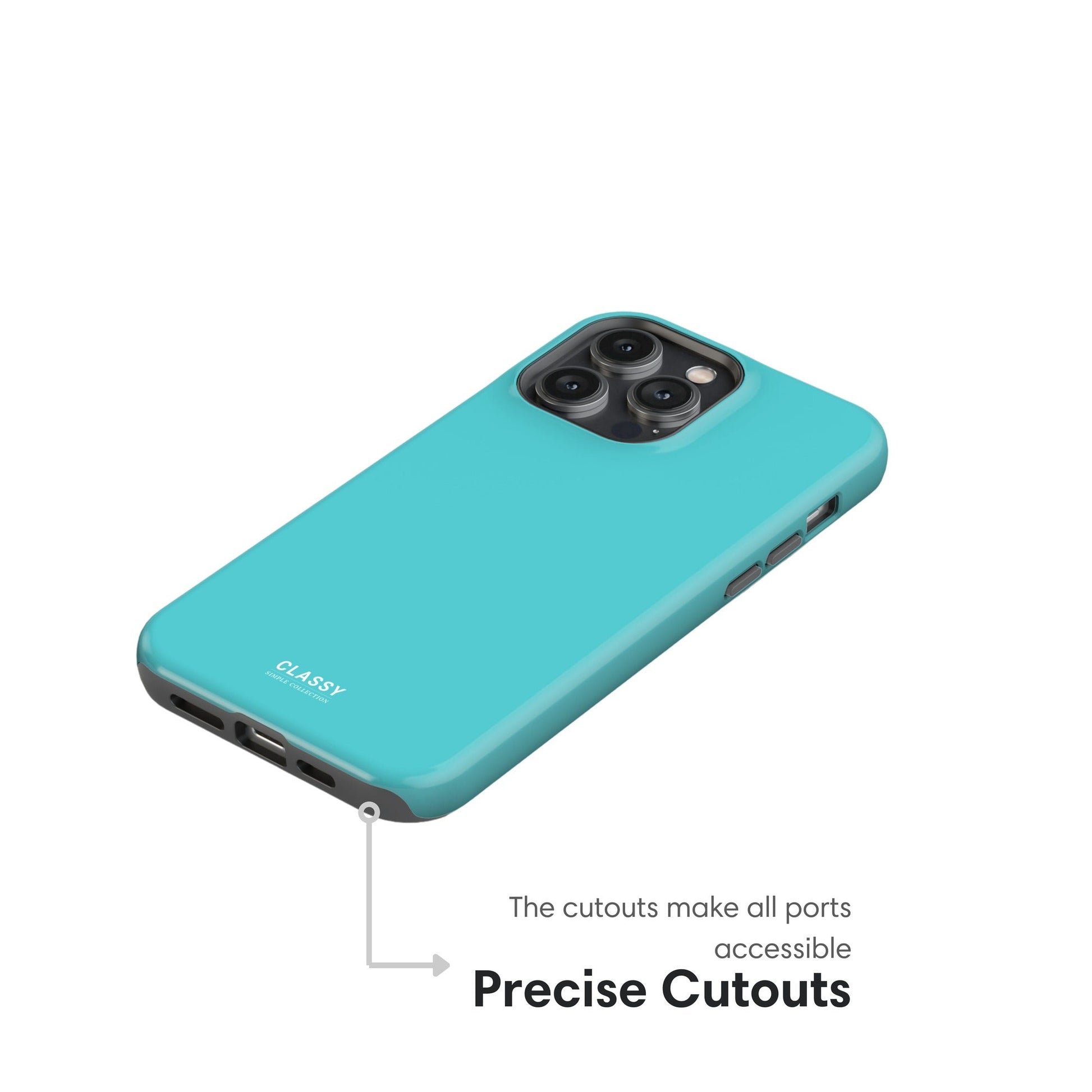 Cian Blue Tough Case - Classy Cases - Phone Case - iPhone 17 - Glossy - 