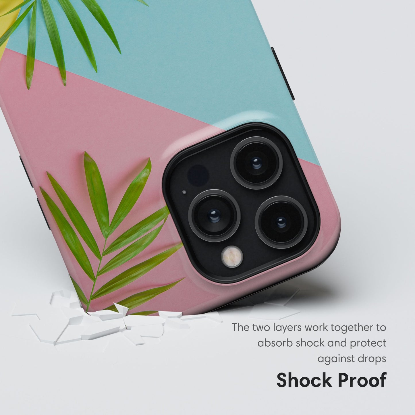 Palm Leaves Colorblock Tough Case shockproof