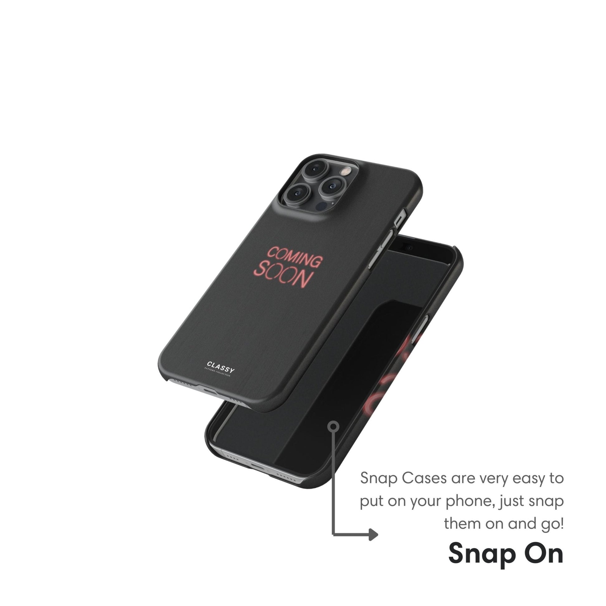 Coming Soon Black Snap Case - Classy Cases - Phone Case - iPhone 17 - Glossy - 