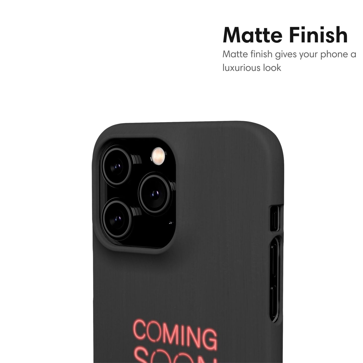 Coming Soon Black Snap Case - Classy Cases - Phone Case - iPhone 17 - Glossy - 