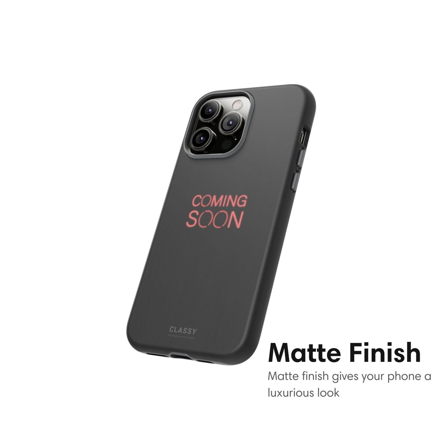 Coming Soon Black Tough Case - Classy Cases - Phone Case - iPhone 17 - Glossy - 