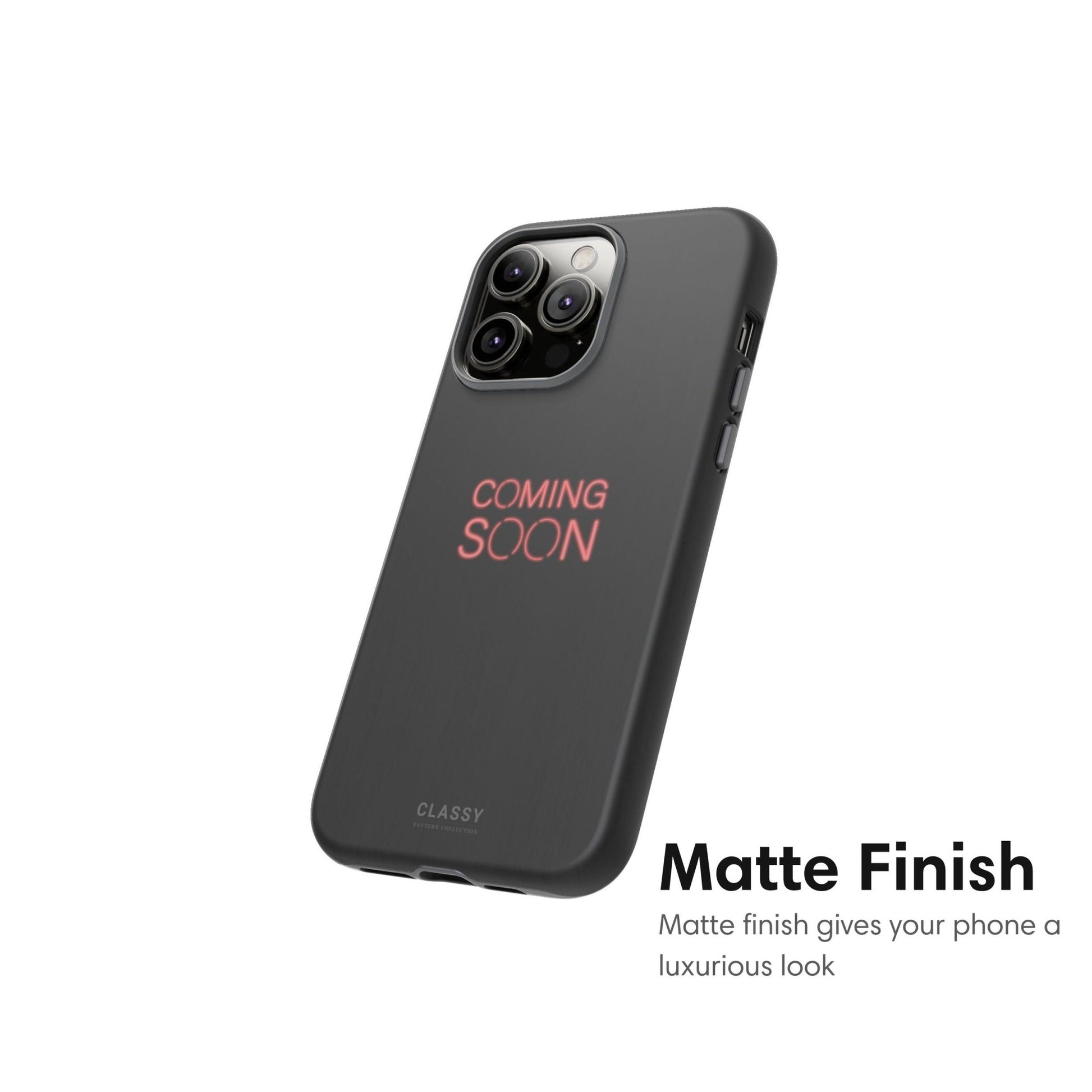 Coming Soon Black Tough Case - Classy Cases - Phone Case - iPhone 17 - Glossy - 