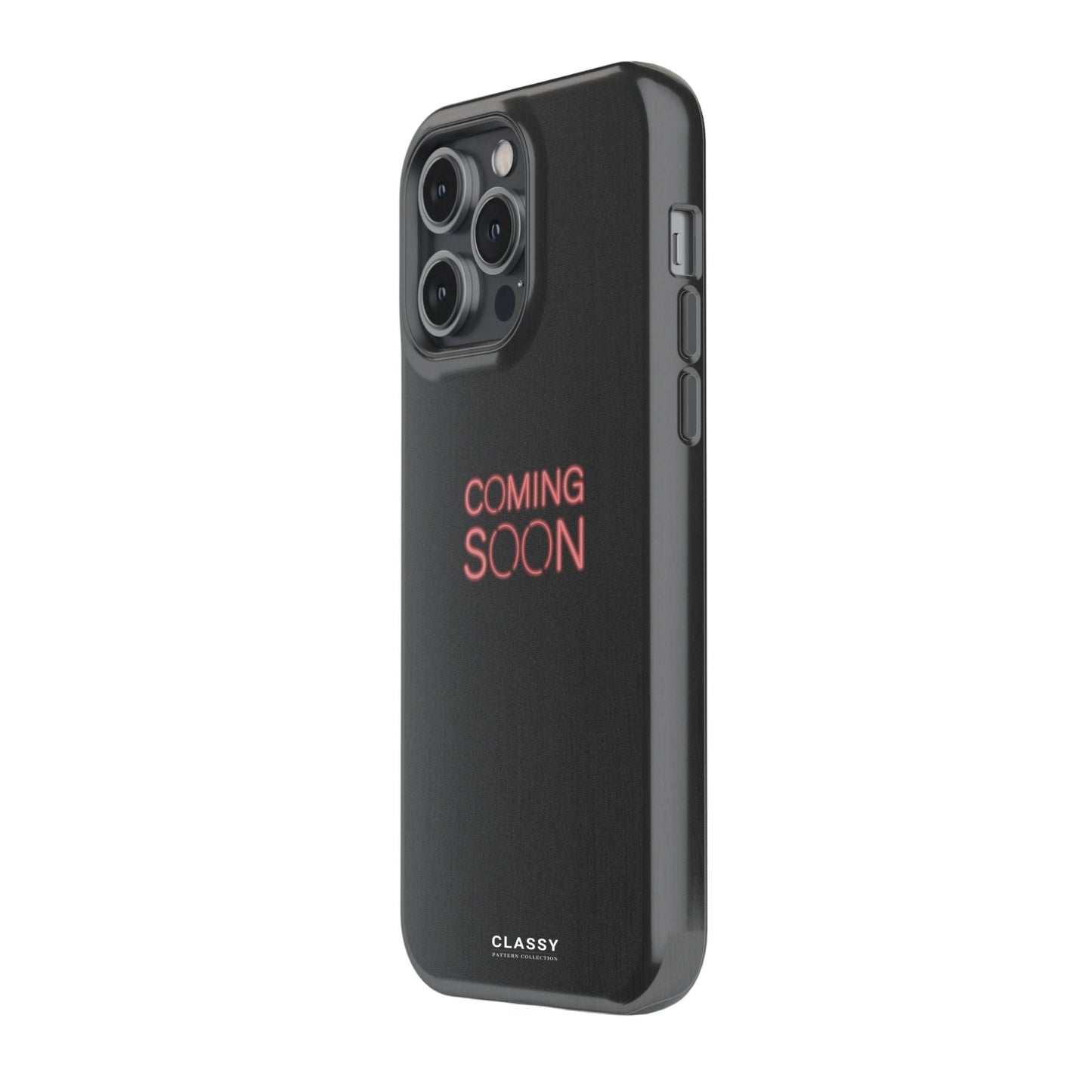 Coming Soon Black Tough Case - Classy Cases - Phone Case - iPhone 17 - Glossy - 