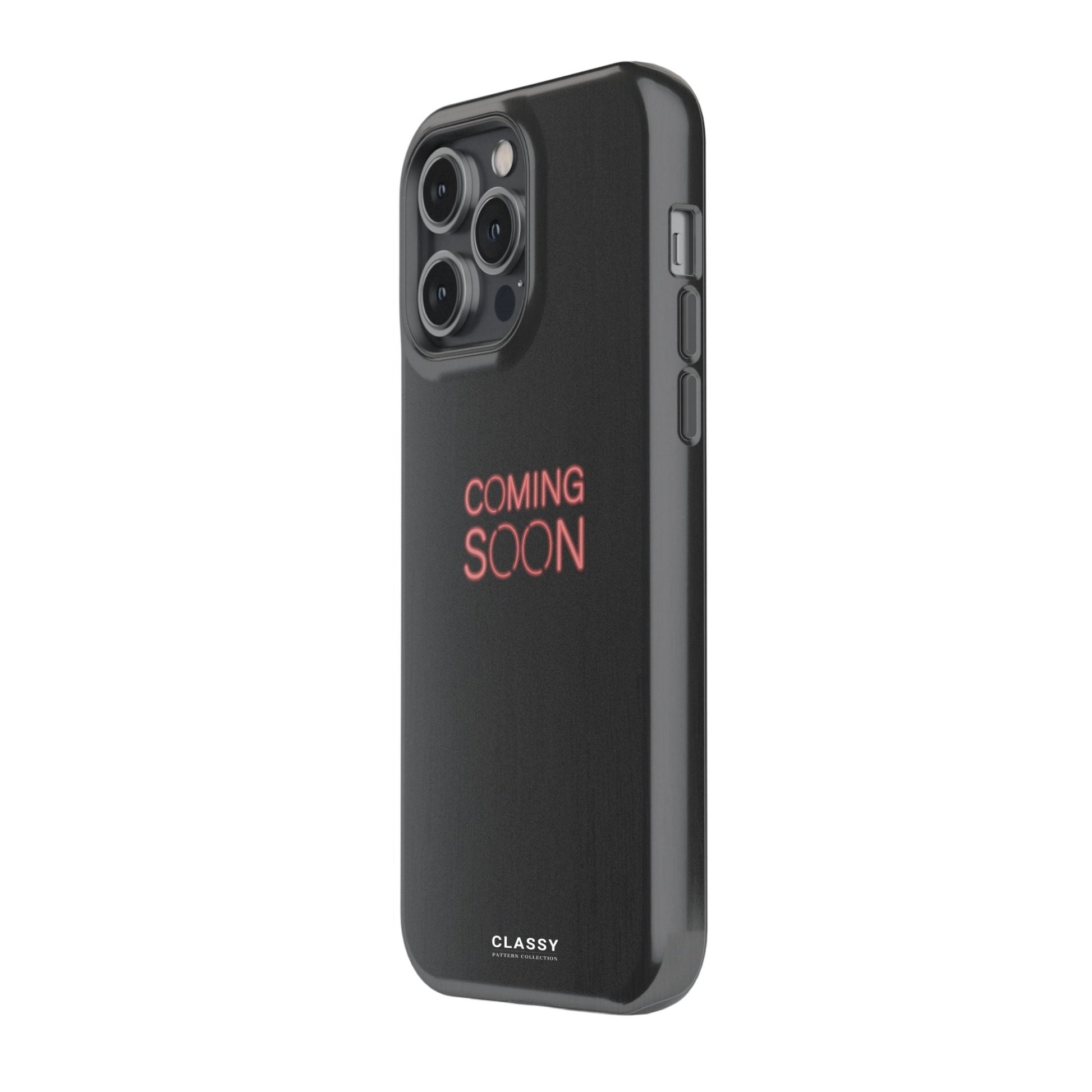 Coming Soon Black Tough Case - Classy Cases - Phone Case - iPhone 17 - Glossy - 