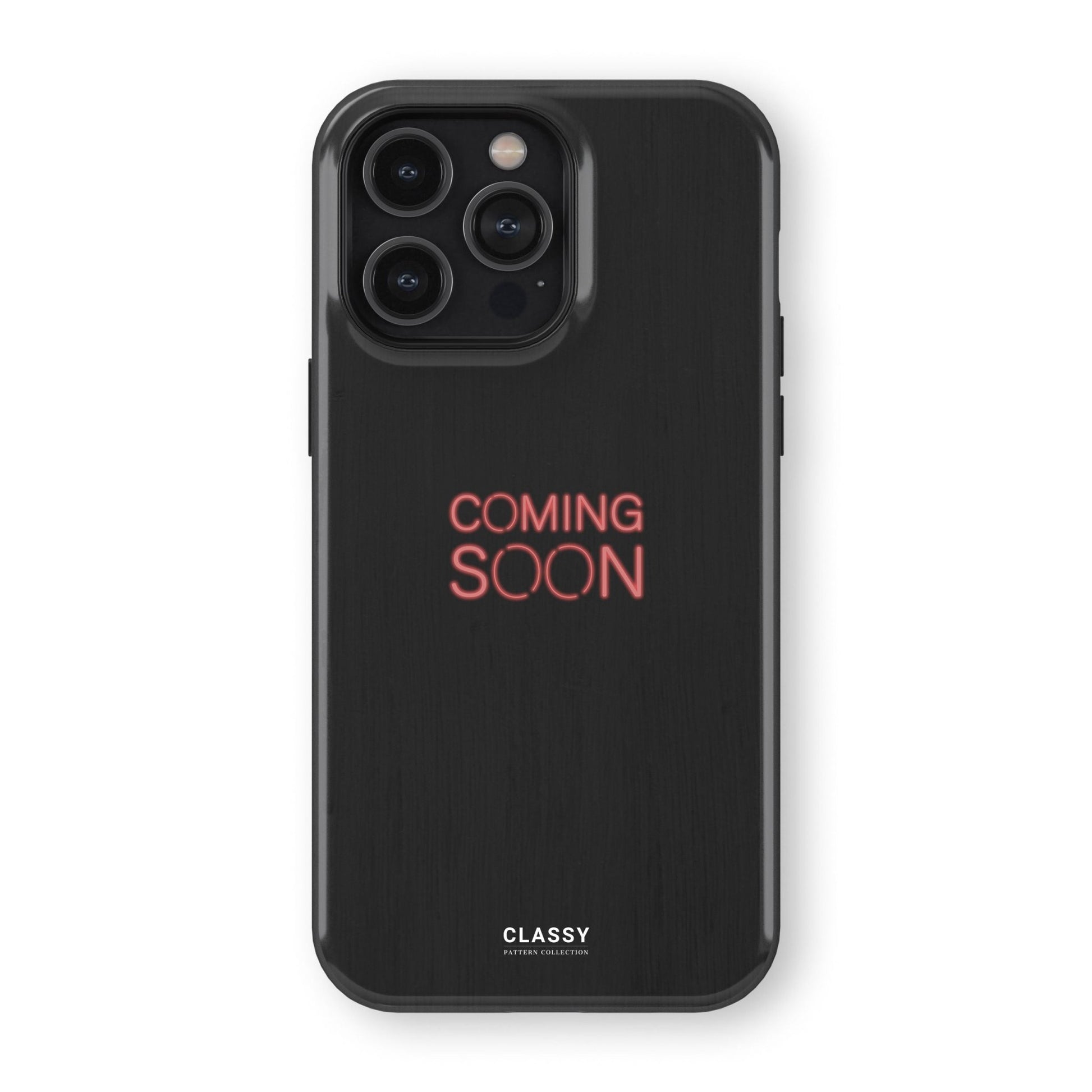 Coming Soon Black Tough Case - Classy Cases - Phone Case - iPhone 17 - Glossy - 
