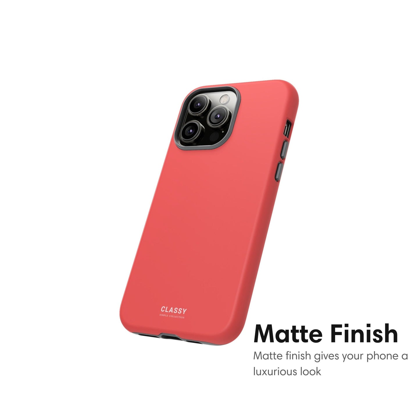 Coral Red Tough Case - Classy Cases - Phone Case - iPhone 17 - Glossy - 