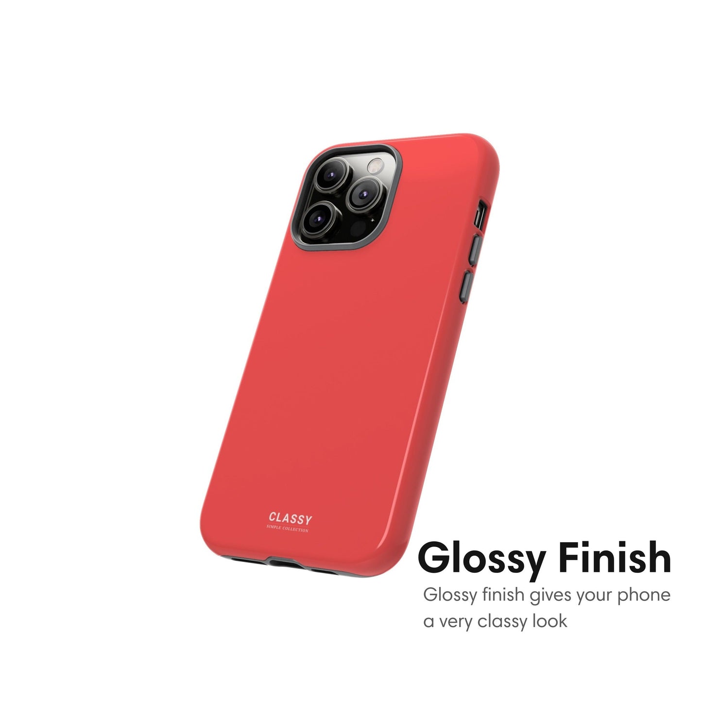 Coral Red Tough Case - Classy Cases - Phone Case - iPhone 17 - Glossy - 