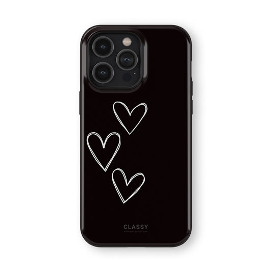 Couple Heart Tough Case - Black - Classy Cases - Phone Case - iPhone 17 - Glossy - 