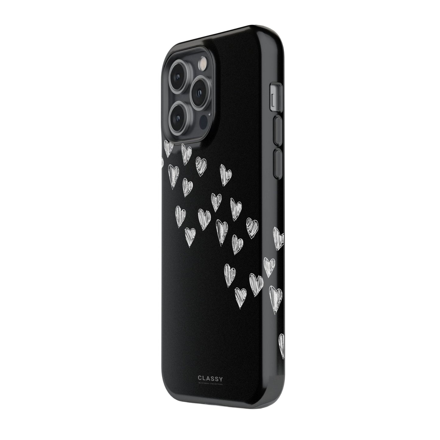 Couple Hearts Tough Case - Black - Classy Cases - Phone Case - iPhone 17 - Glossy - 