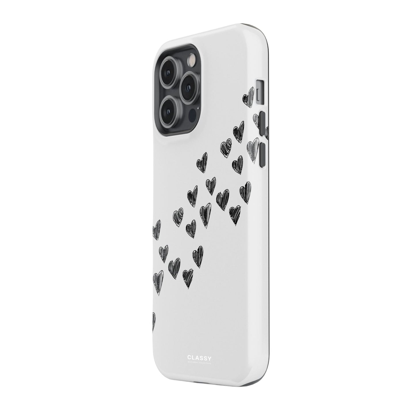 Couple Hearts Tough Case - White - Classy Cases - Phone Case - iPhone 17 - Glossy - 