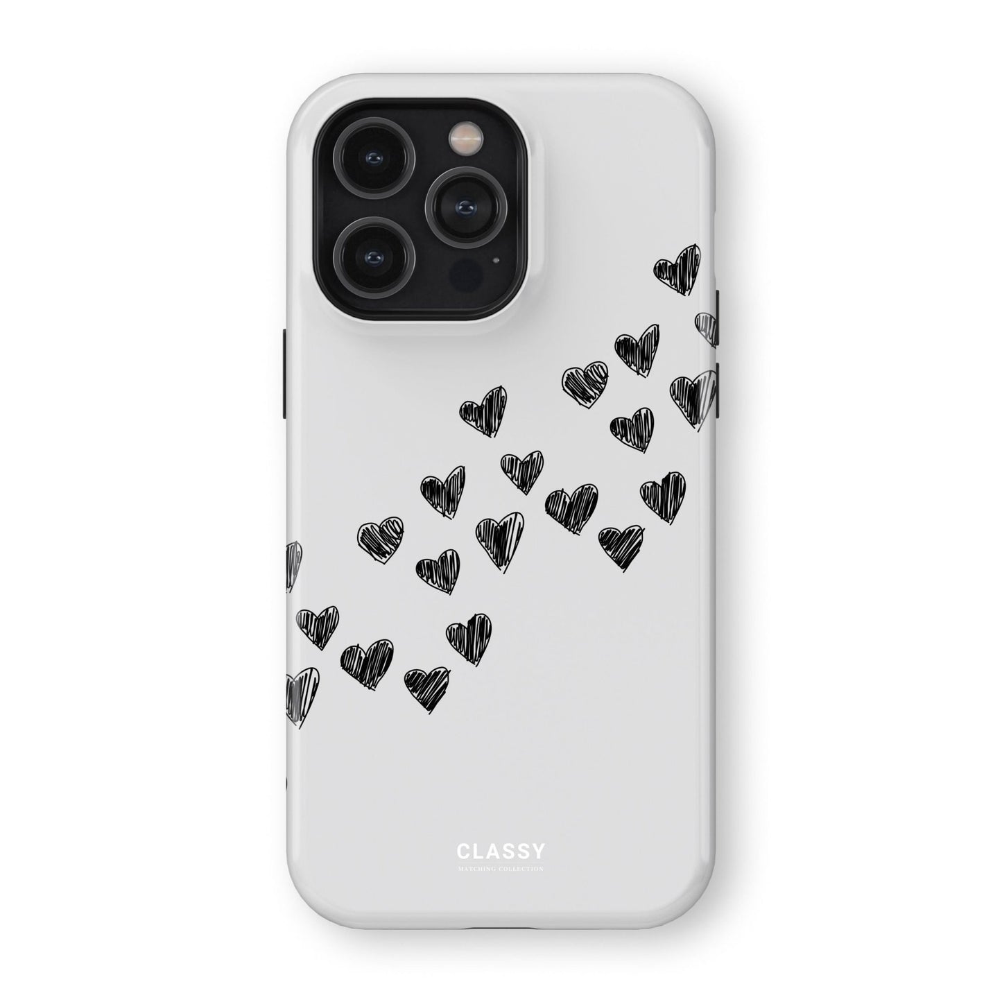 Couple Hearts Tough Case - White - Classy Cases - Phone Case - iPhone 17 - Glossy - 
