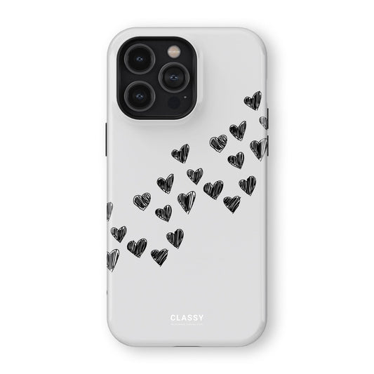 Couple Hearts Tough Case - White - Classy Cases - Phone Case - iPhone 17 - Glossy - 