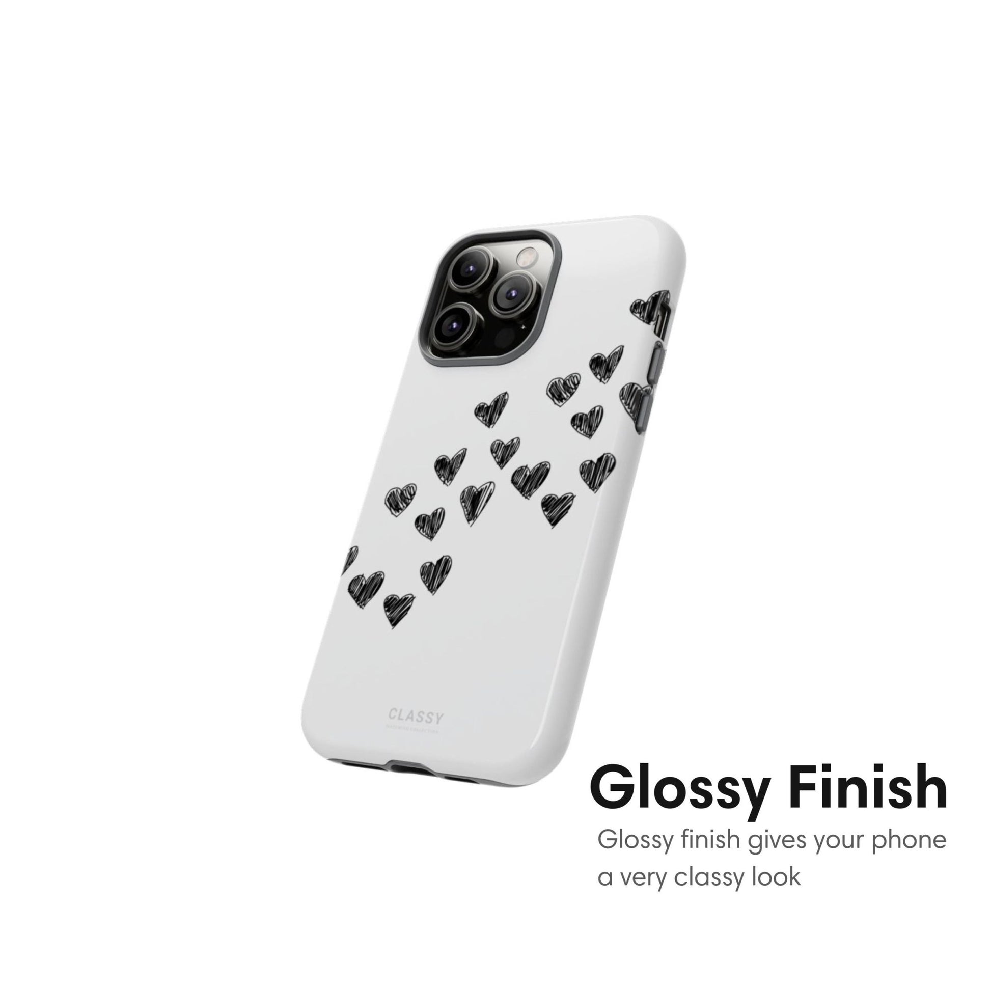 Couple Hearts Tough Case - White - Classy Cases - Phone Case - iPhone 17 - Glossy - 
