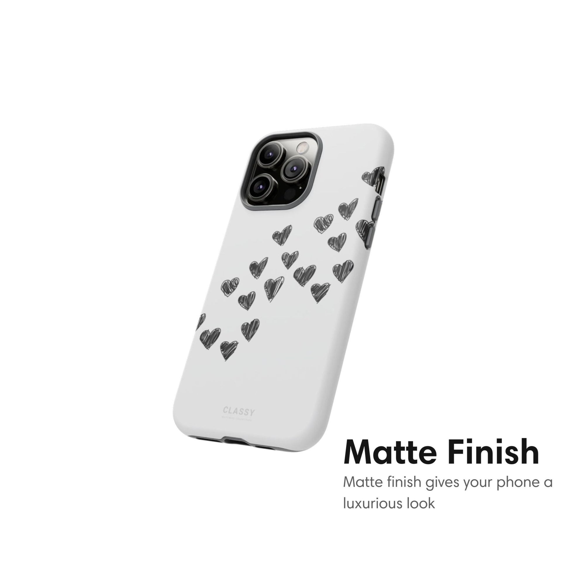 Couple Hearts Tough Case - White - Classy Cases - Phone Case - iPhone 17 - Glossy - 