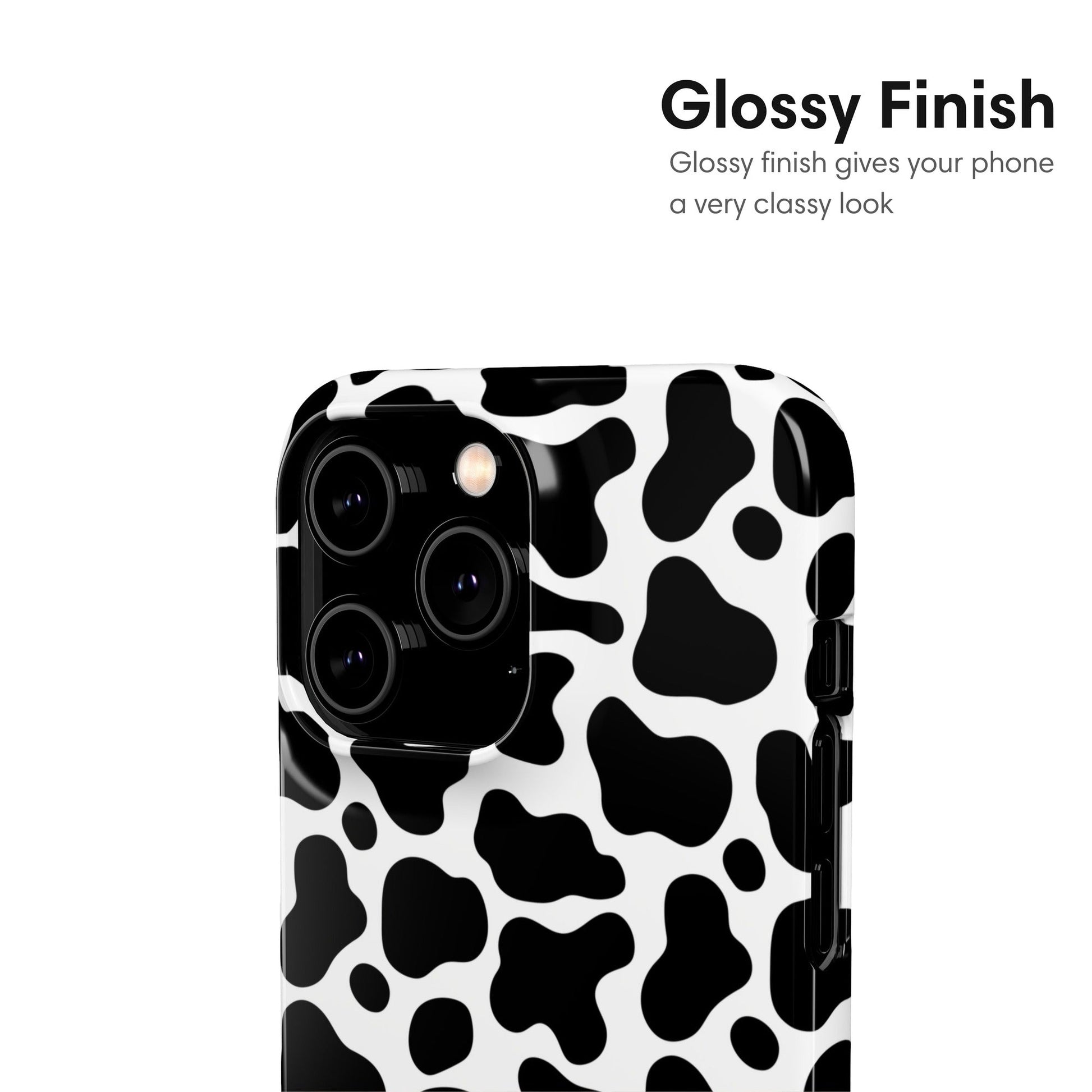 Cow Print Snap Case - Classy Cases - Phone Case - iPhone 14 - Glossy - 