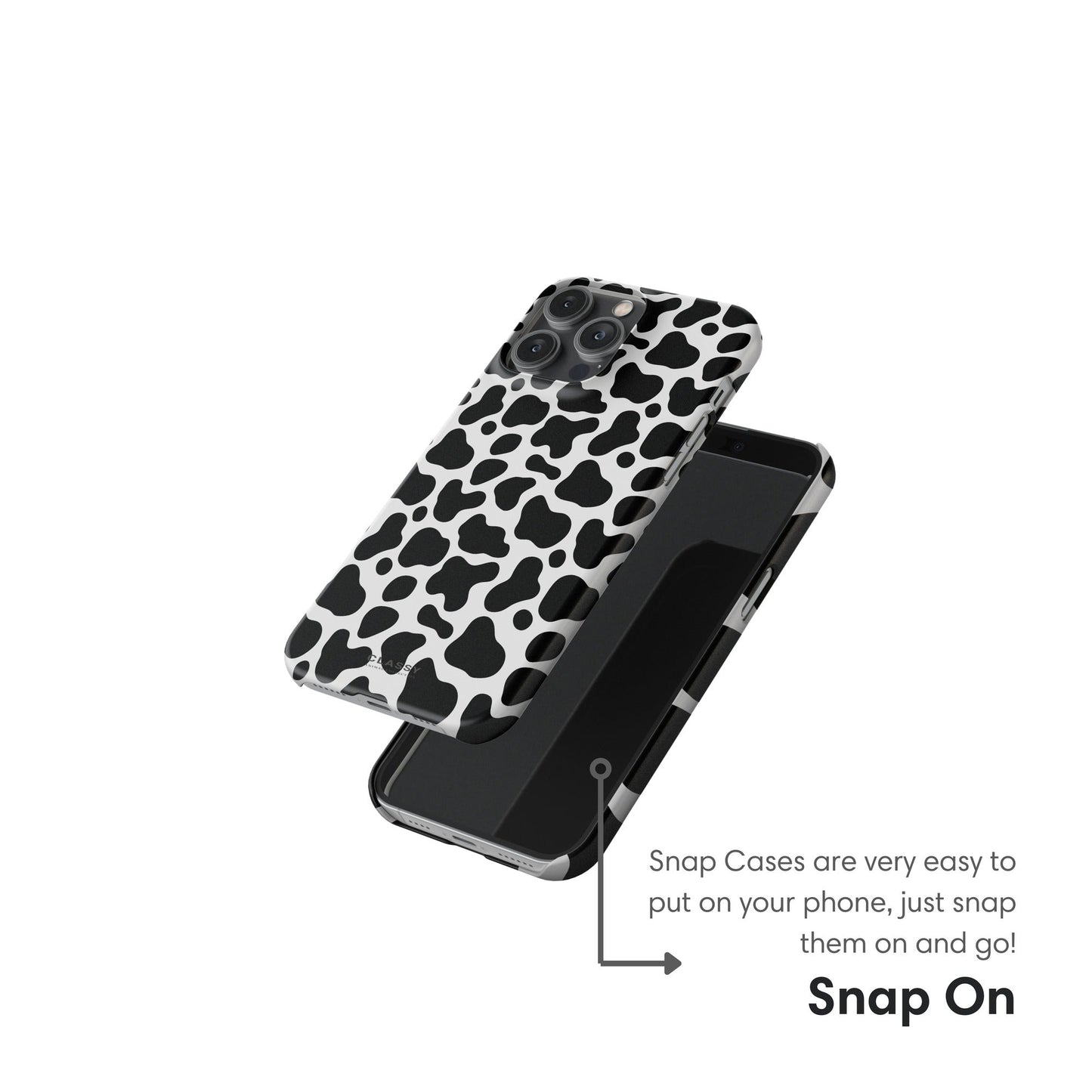 Cow Print Snap Case - Classy Cases - Phone Case - iPhone 17 - Glossy - 