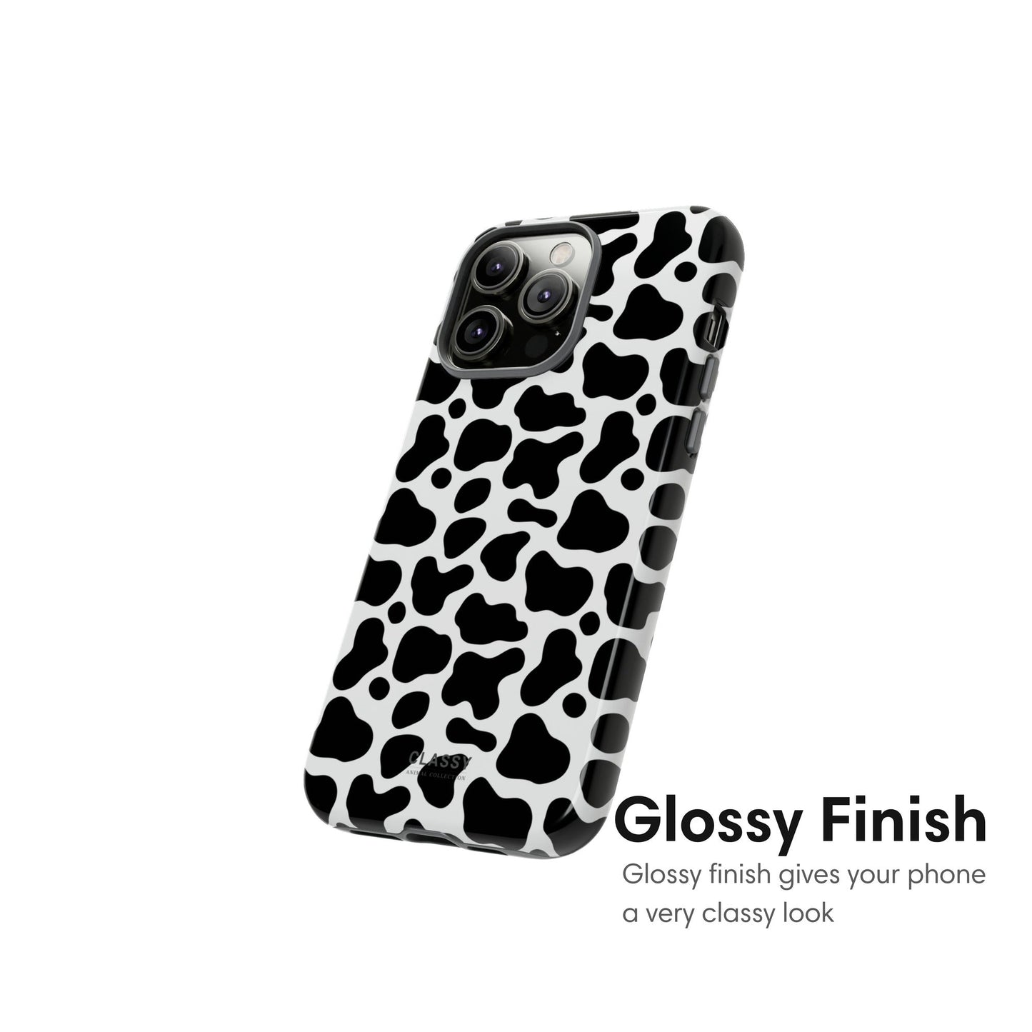 Cow Print Tough Case - Classy Cases - Phone Case - iPhone 15 - Glossy - 