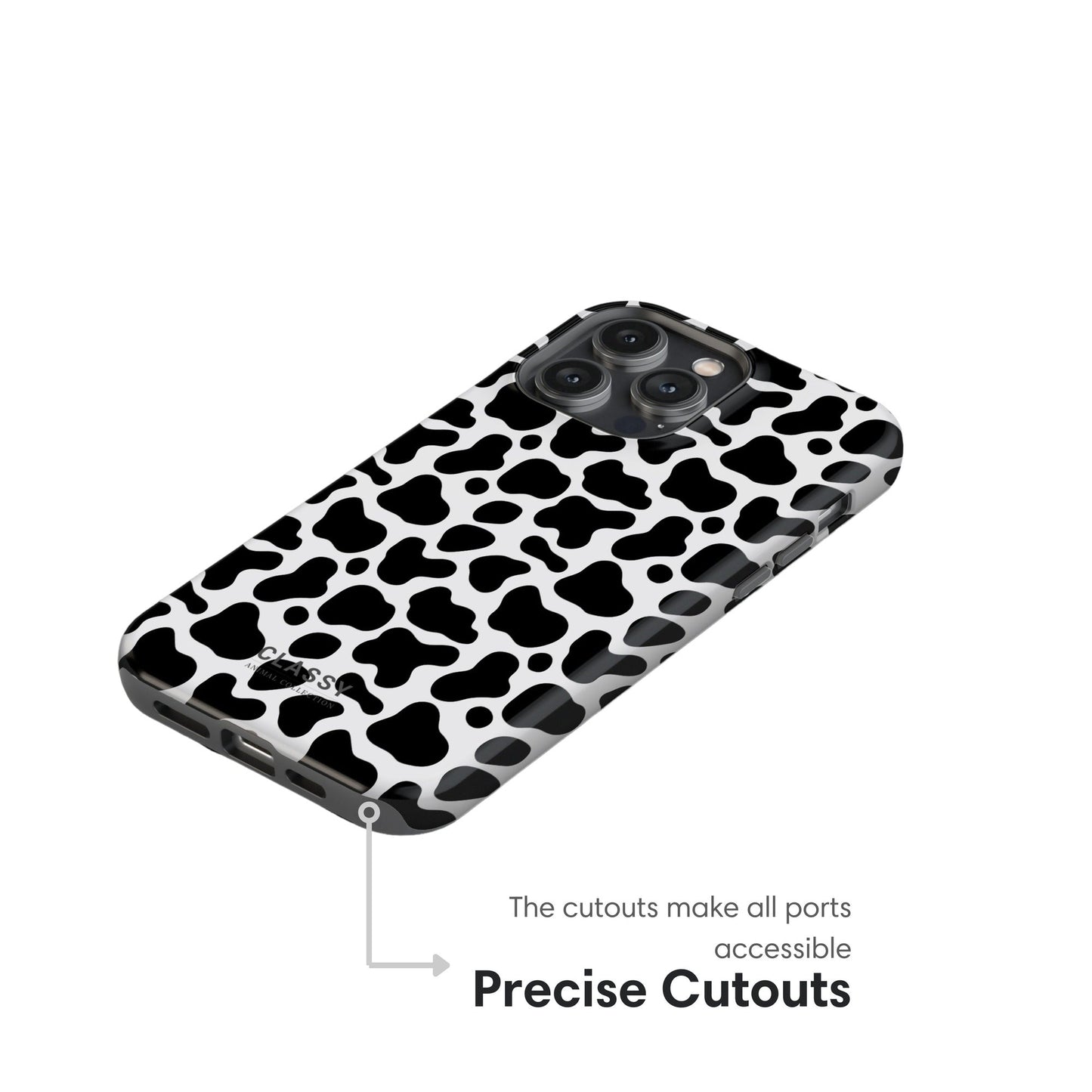 Cow Print Tough Case - Classy Cases - Phone Case - iPhone 17 - Glossy - 