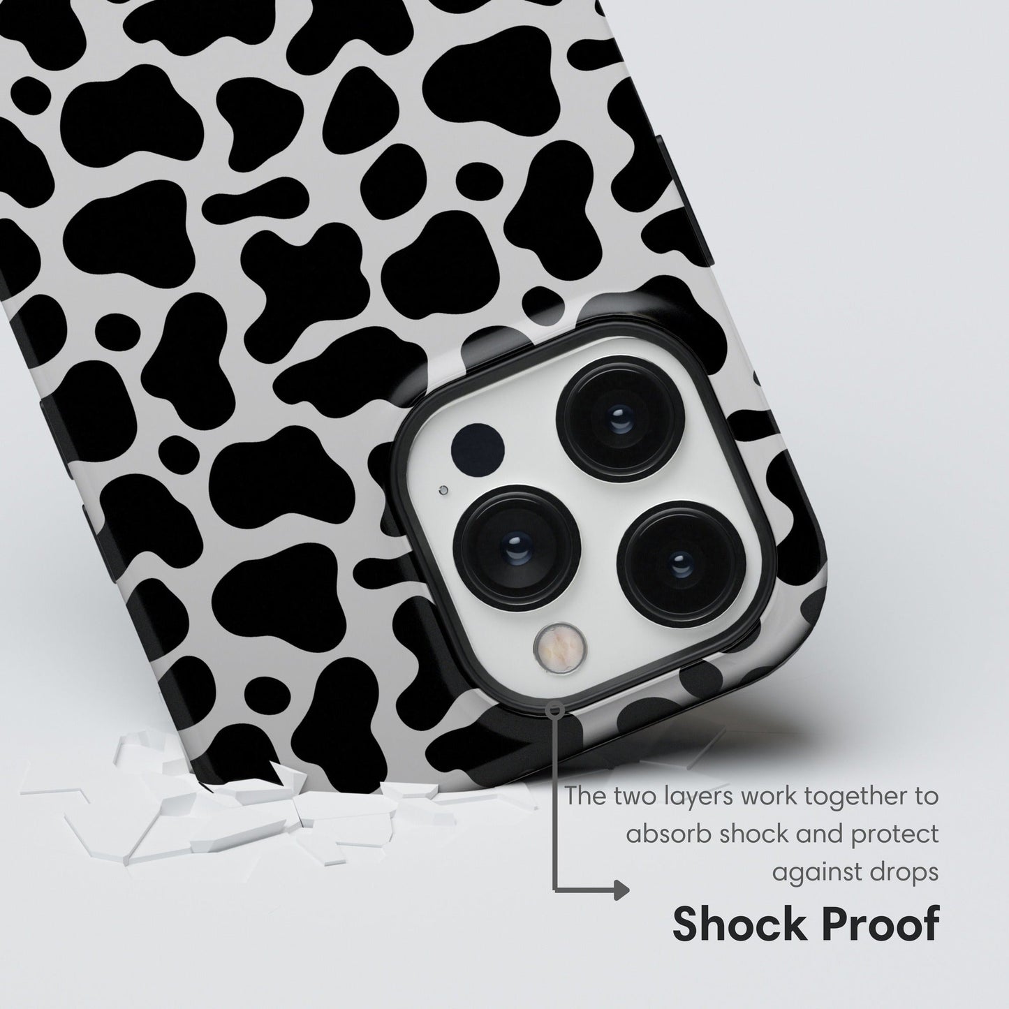 Cow Print Tough Case - Classy Cases - Phone Case - iPhone 17 - Glossy - 