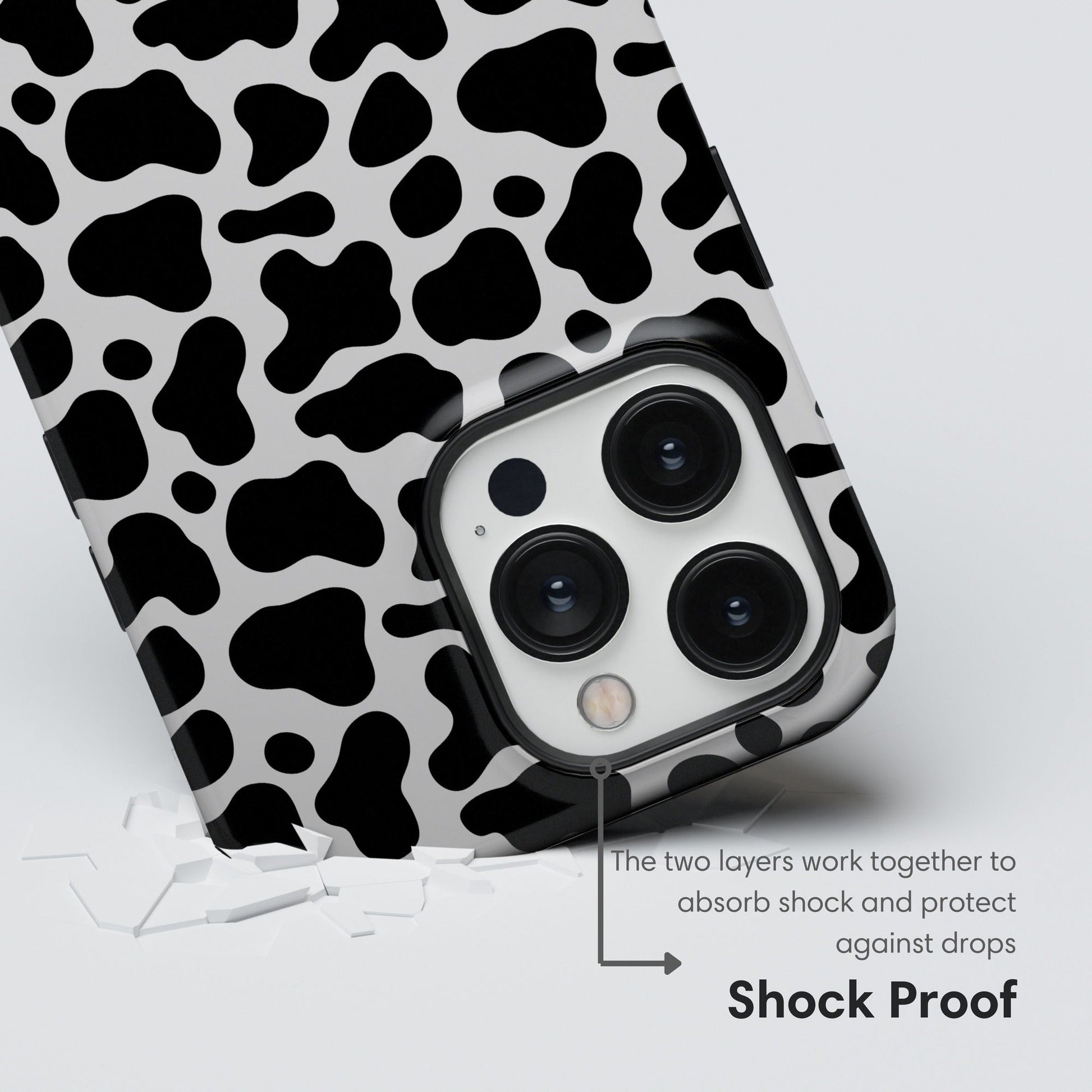 Cow Print Tough Case - Classy Cases - Phone Case - iPhone 17 - Glossy - 