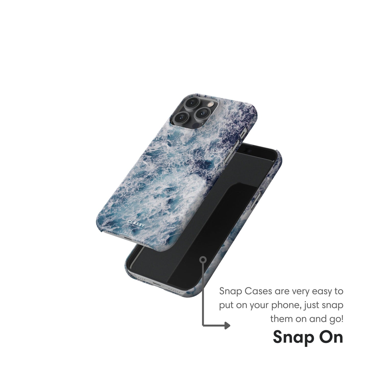 Dark Blue Ocean Snap Case - Classy Cases - Phone Case - iPhone 17 - Glossy - 