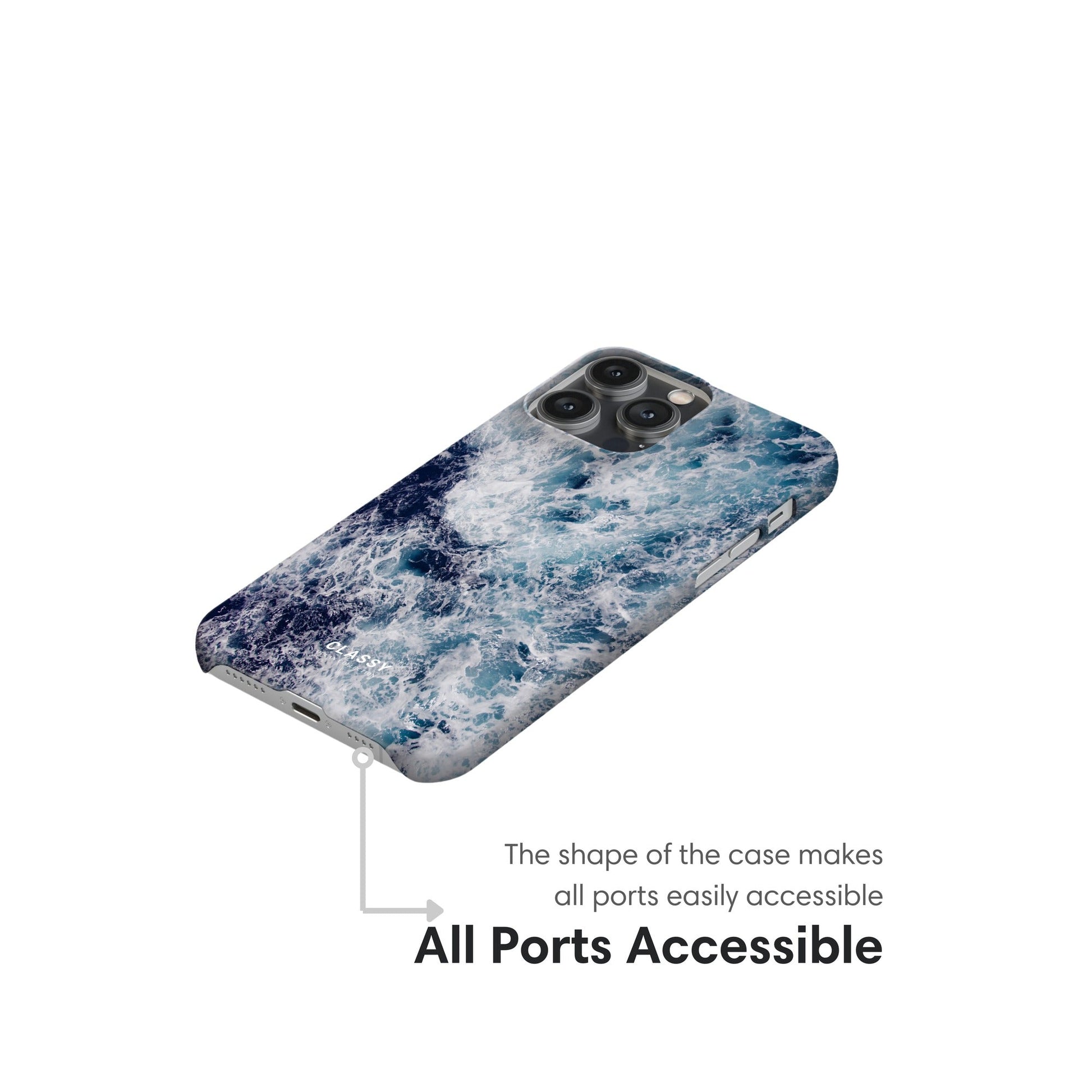 Dark Blue Ocean Snap Case - Classy Cases - Phone Case - iPhone 17 - Glossy - 