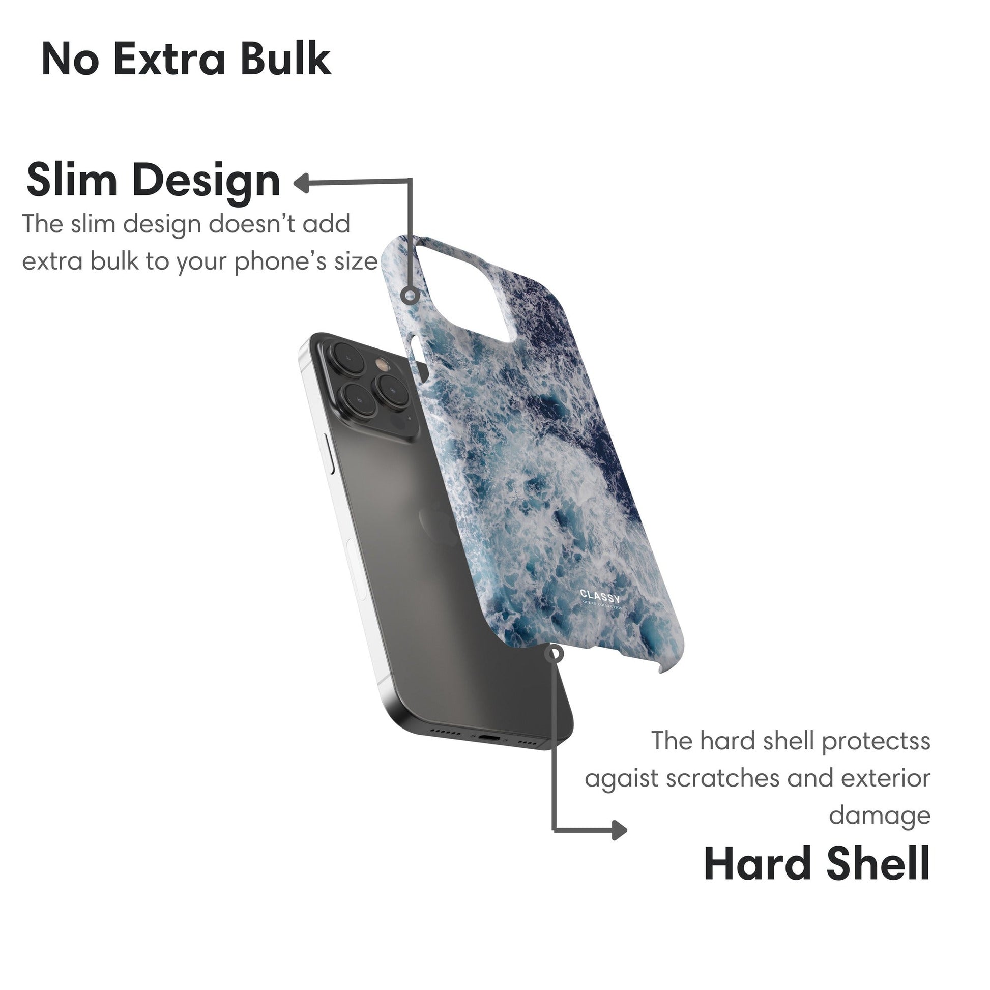 Dark Blue Ocean Snap Case - Classy Cases - Phone Case - iPhone 17 - Glossy - 