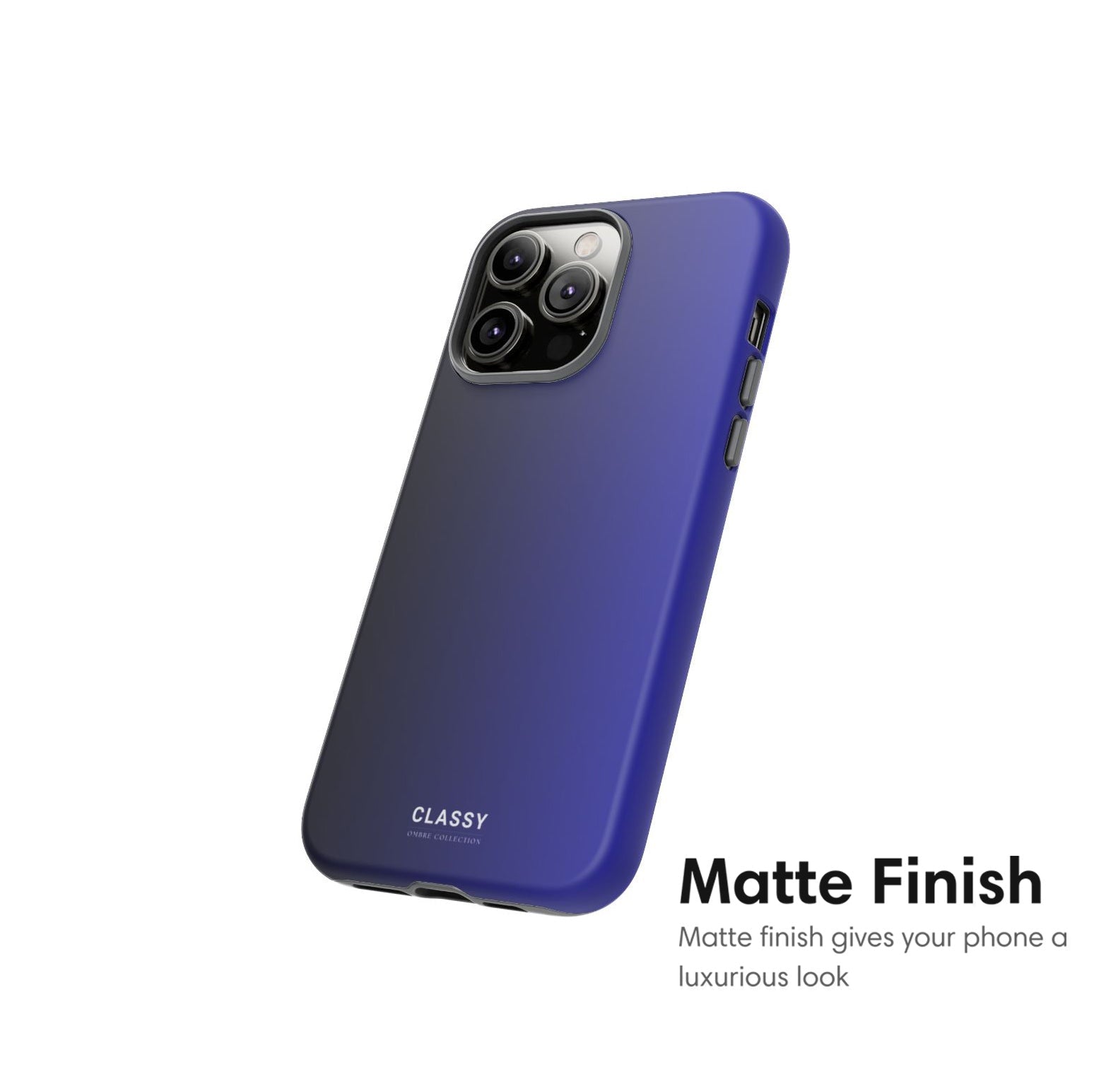 Dark Blue Ombre Tough Case - Classy Cases - Phone Case - iPhone 17 - Glossy - 