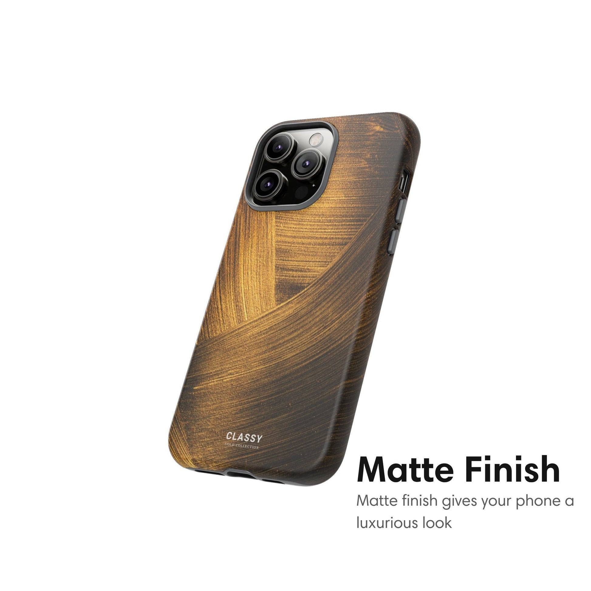 Dark Gold Pattern Tough Case - Classy Cases - Phone Case - iPhone 17 - Glossy - 