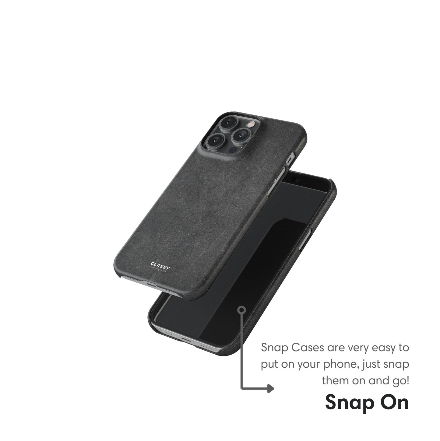 Dark Gray Elegant Snap Case - Classy Cases - Phone Case - iPhone 17 - Glossy - 