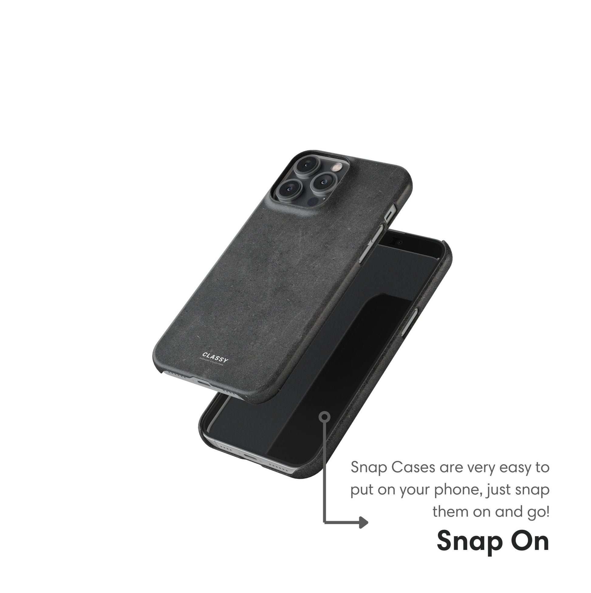 Dark Gray Elegant Snap Case - Classy Cases - Phone Case - iPhone 17 - Glossy - 