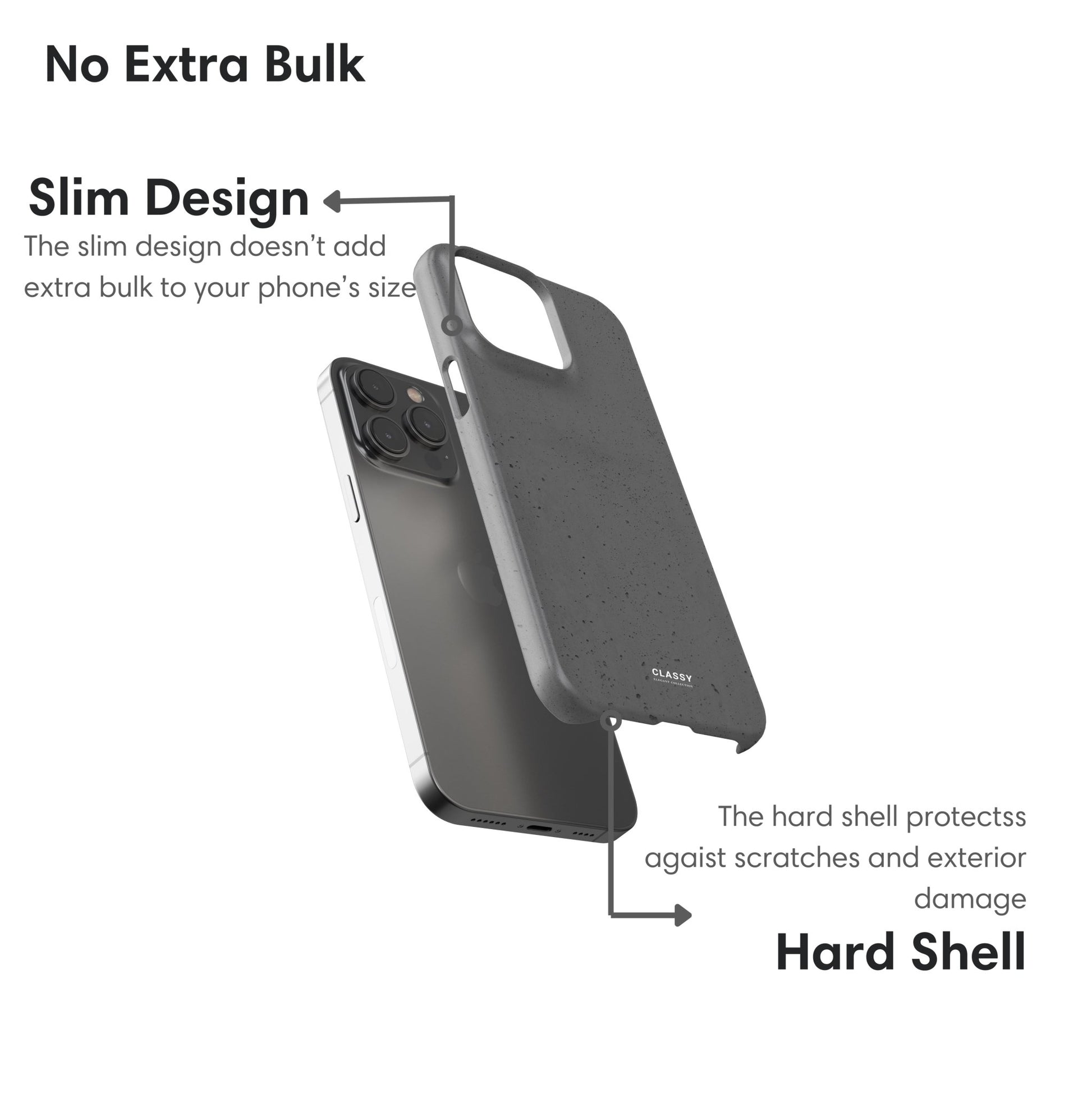 Dark Gray Pattern Snap Case - Classy Cases - Phone Case - iPhone 17 - Glossy - 