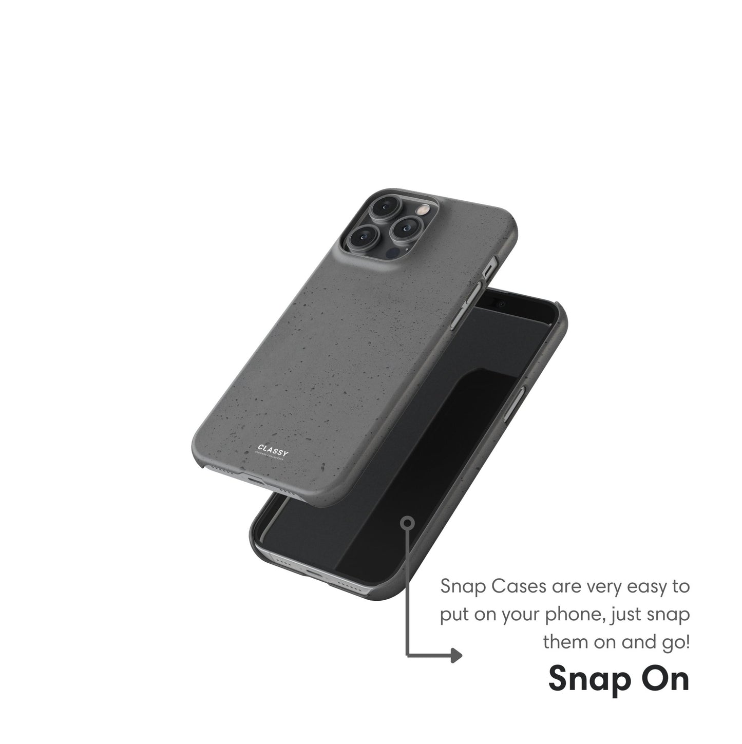 Dark Gray Pattern Snap Case - Classy Cases - Phone Case - iPhone 17 - Glossy - 