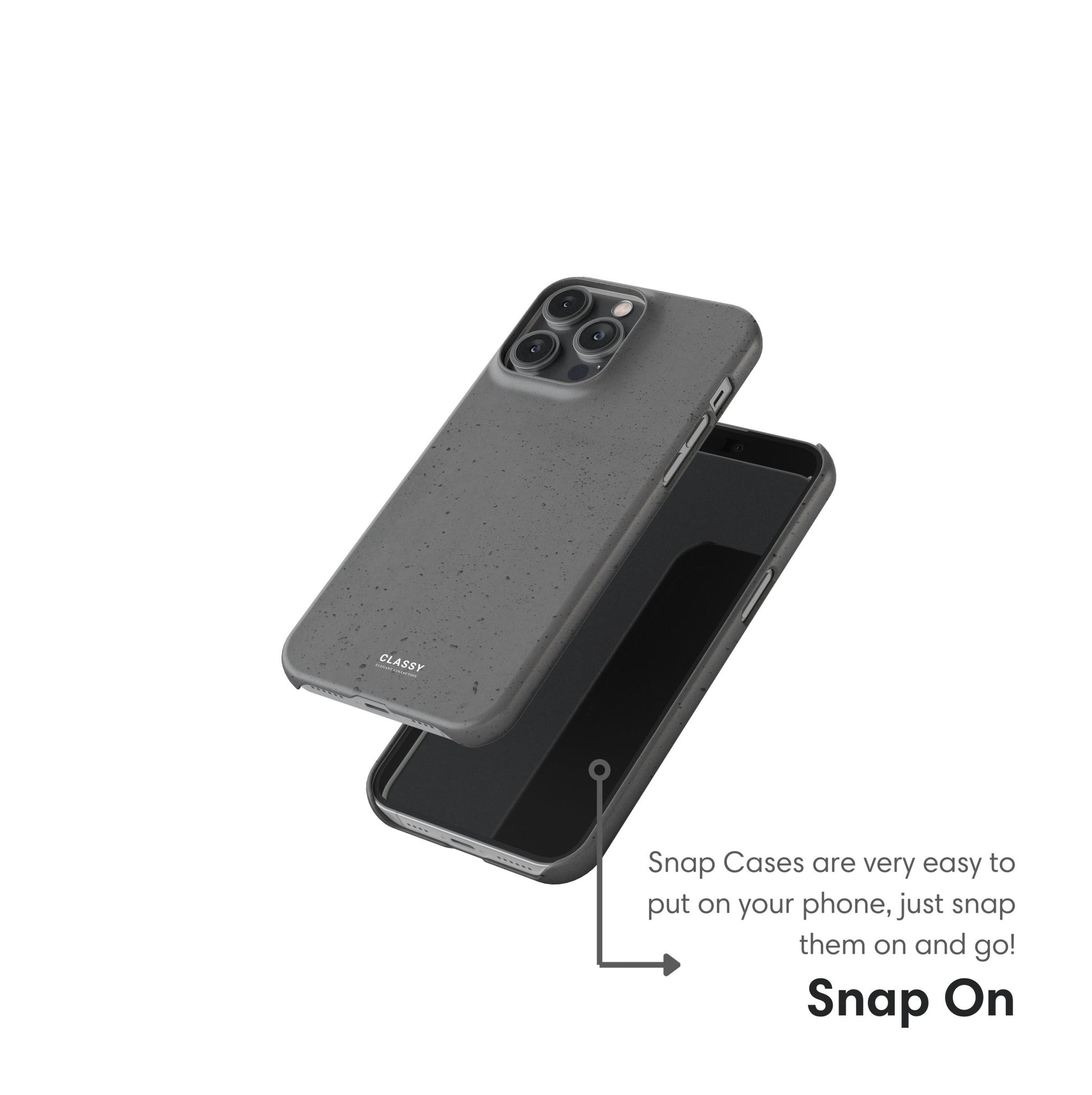 Dark Gray Pattern Snap Case - Classy Cases - Phone Case - iPhone 17 - Glossy - 