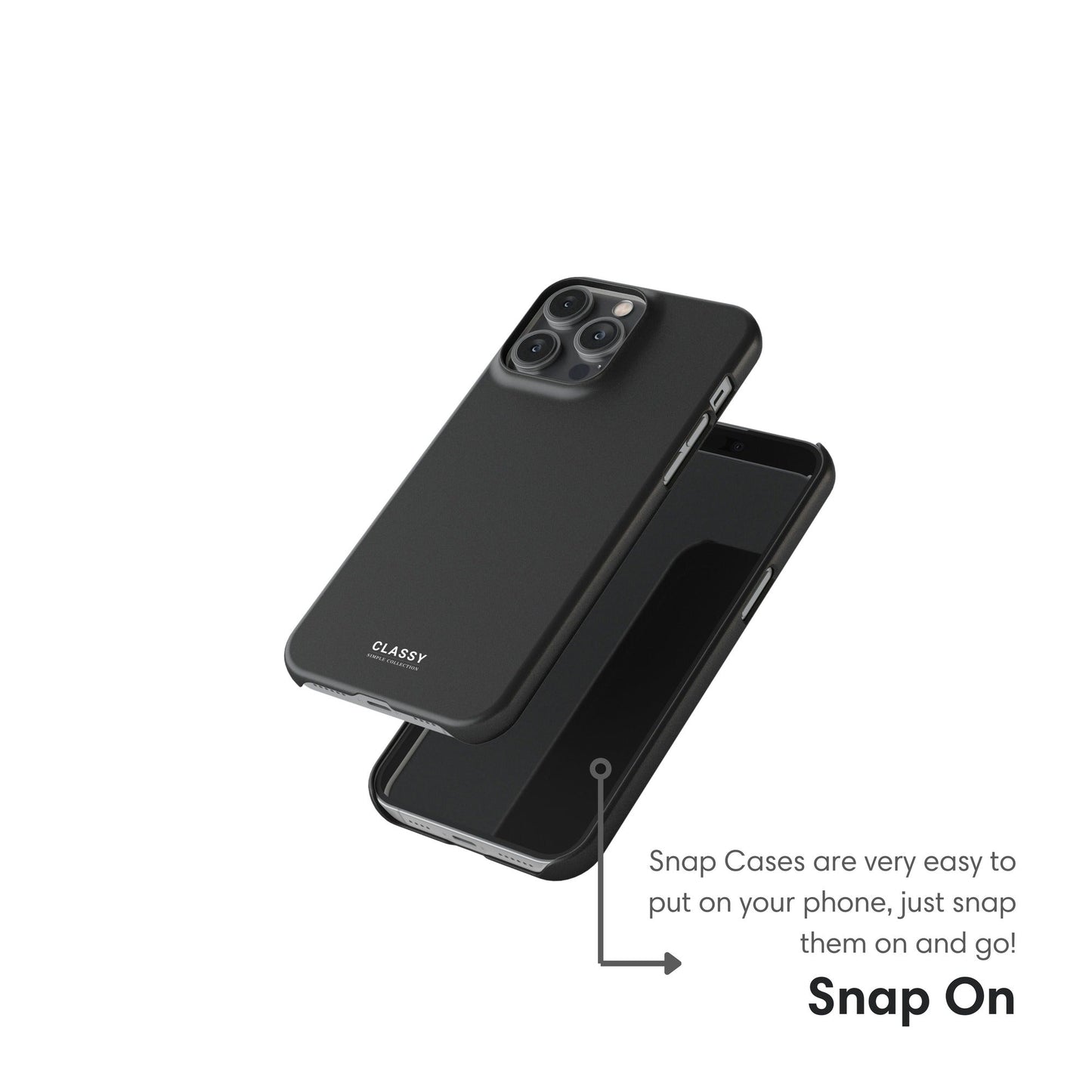 Dark Gray Snap Case - Classy Cases - Phone Case - iPhone 17 - Glossy - 
