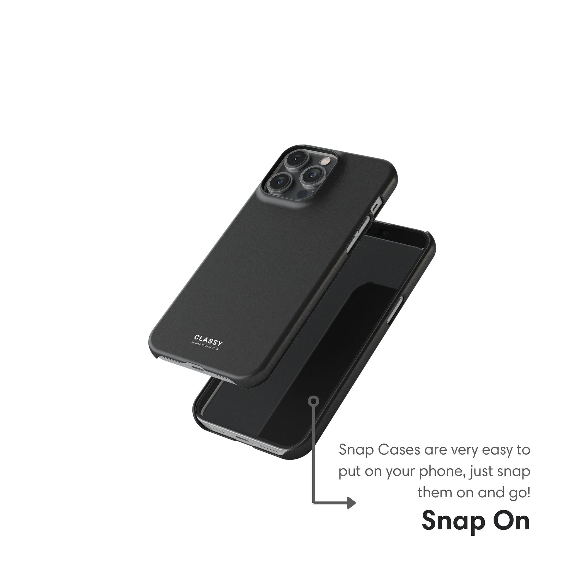 Dark Gray Snap Case - Classy Cases - Phone Case - iPhone 17 - Glossy - 