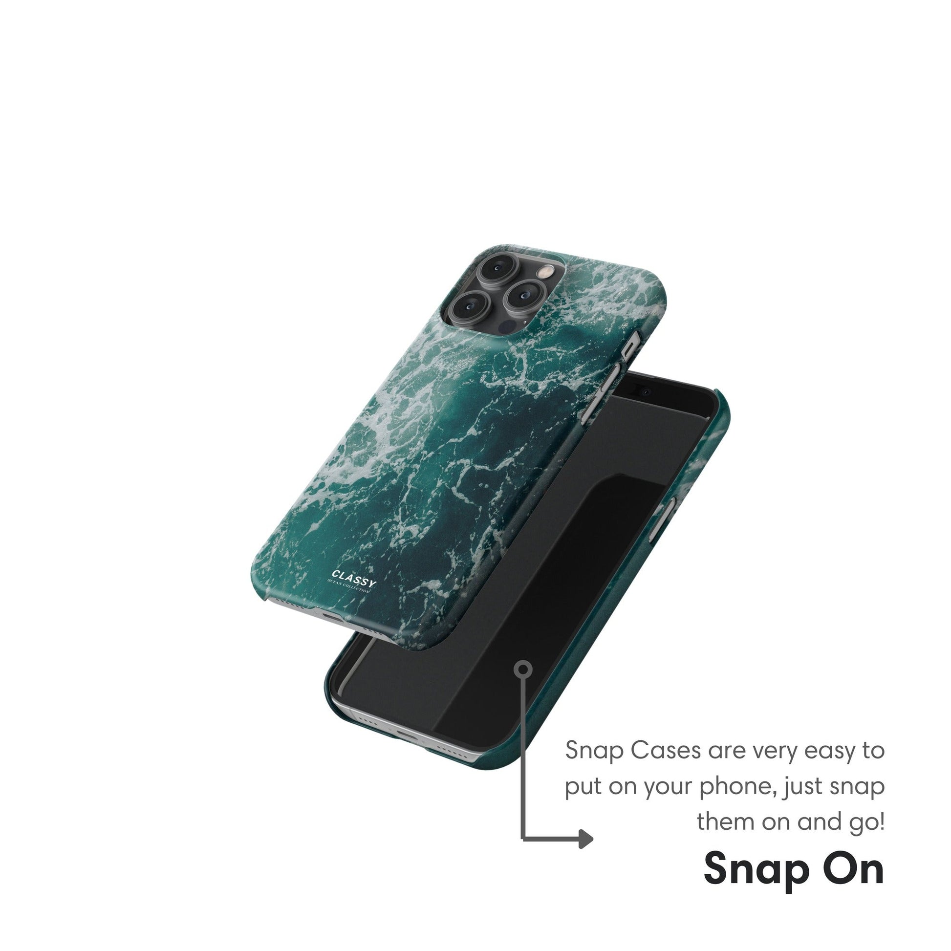 Dark Navy Ocean Snap Case - Classy Cases - Phone Case - iPhone 17 - Glossy - 