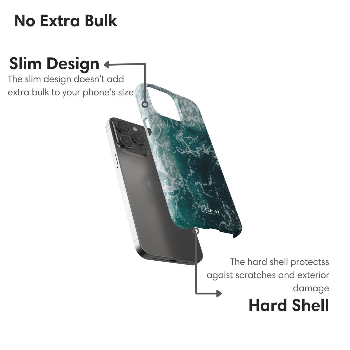 Dark Navy Ocean Snap Case - Classy Cases - Phone Case - iPhone 17 - Glossy - 