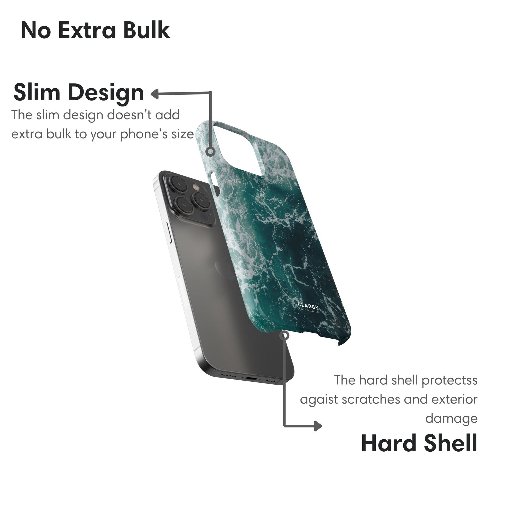 Dark Navy Ocean Snap Case - Classy Cases - Phone Case - iPhone 17 - Glossy - 