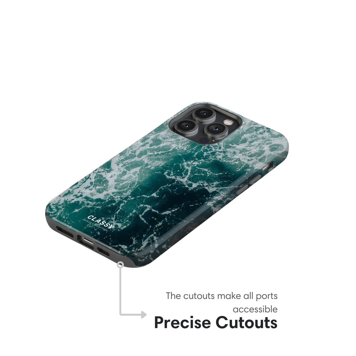 Dark Navy Ocean Tough Case - Classy Cases - Phone Case - iPhone 17 - Glossy - 