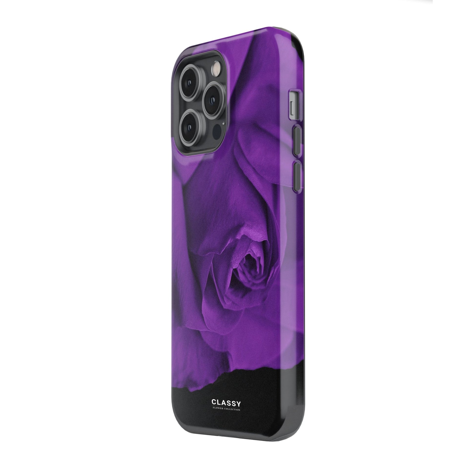 Dark Purple Flower Tough Case - Classy Cases - Phone Case - iPhone 17 - Glossy - 