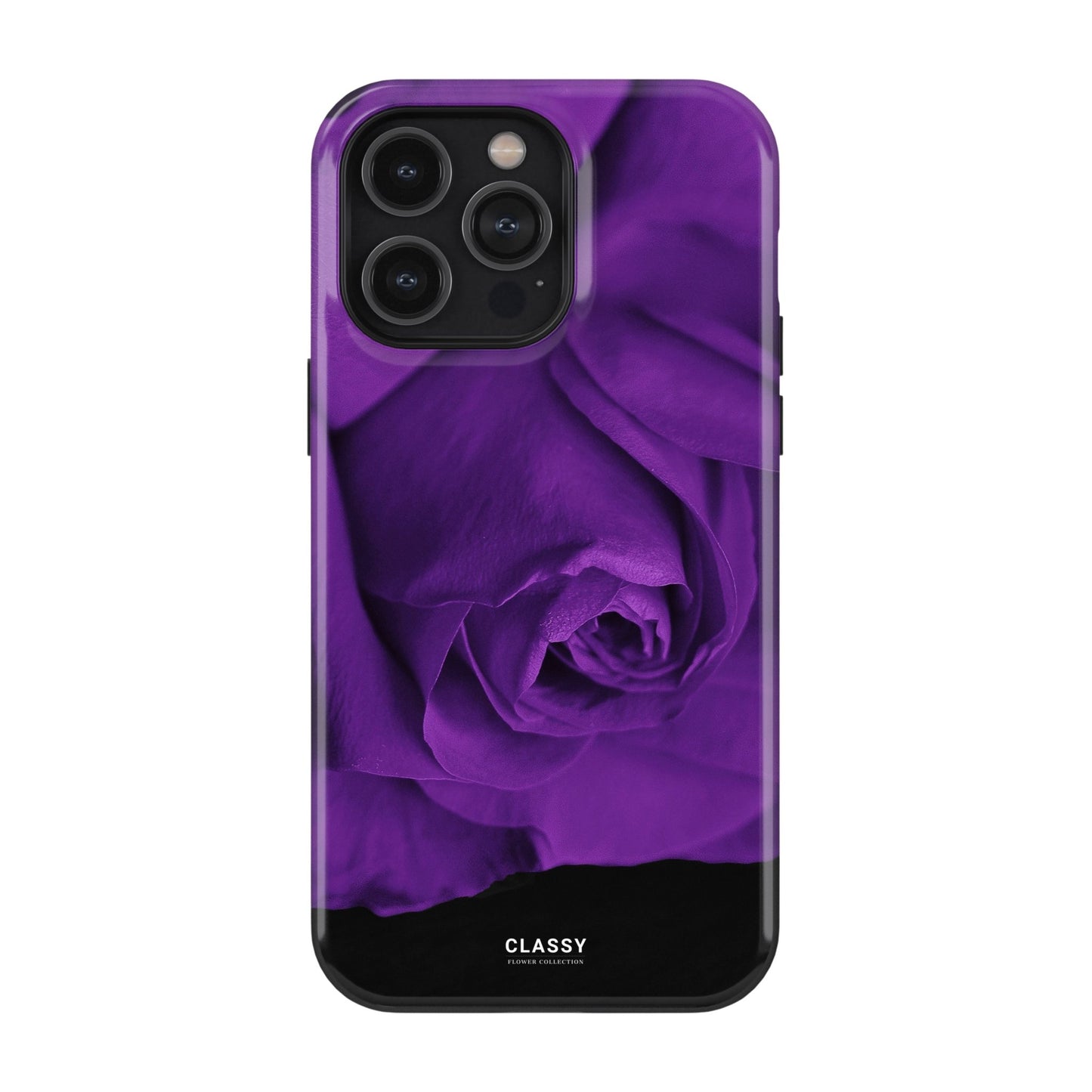 Dark Purple Flower Tough Case - Classy Cases - Phone Case - iPhone 17 - Glossy - 