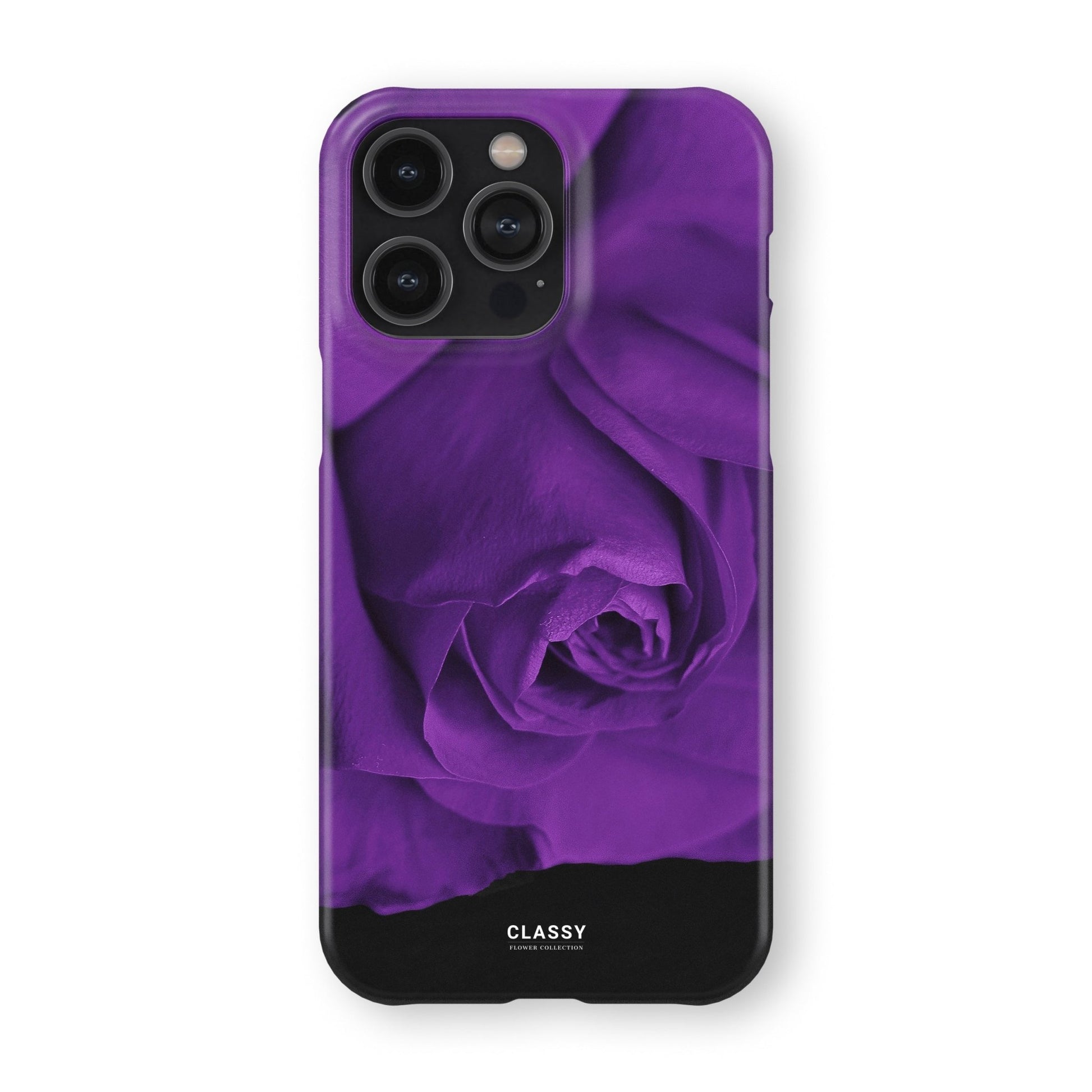 Dark Purple Flowers Snap Case - Classy Cases - Phone Case - iPhone 17 - Glossy - 